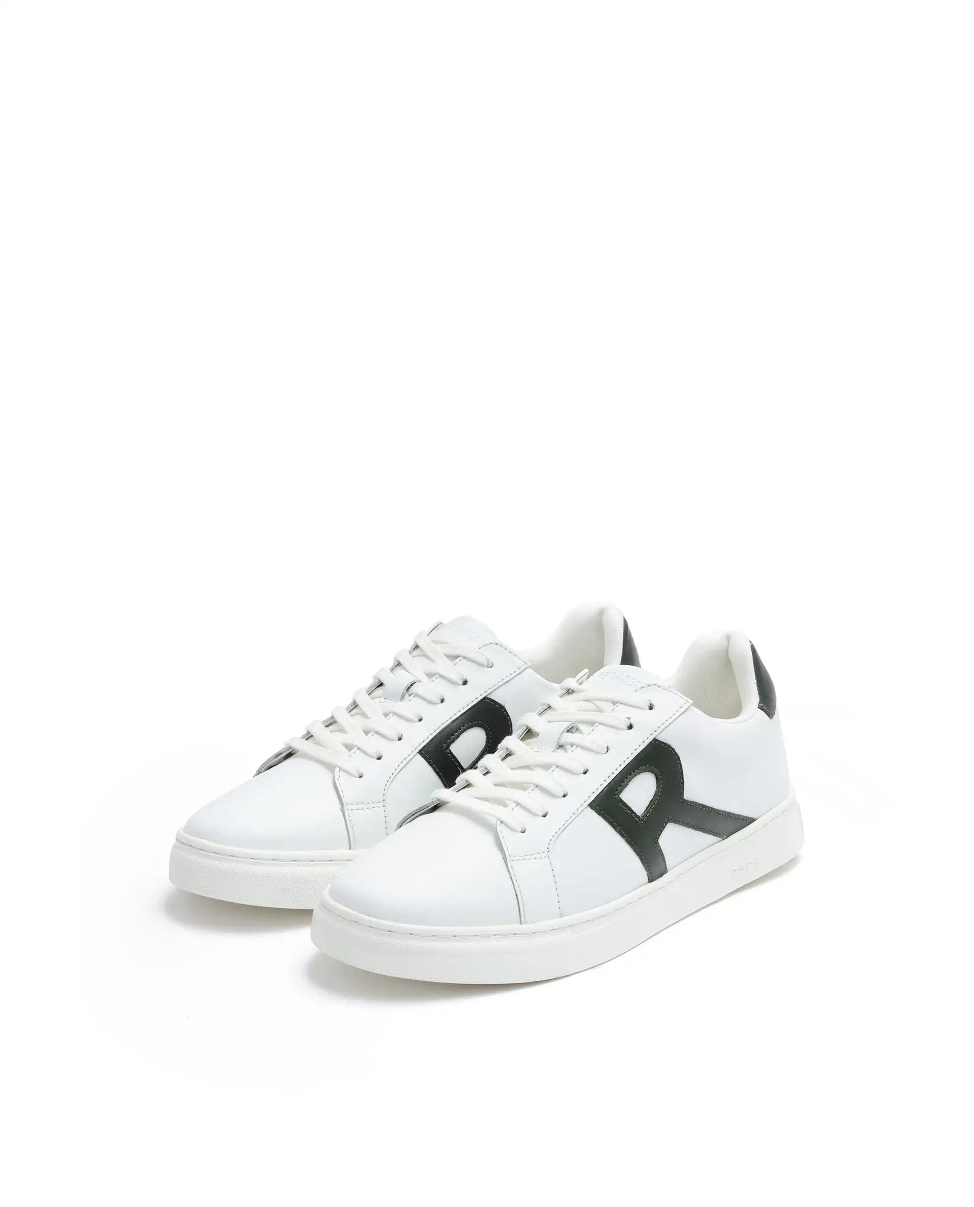 RAREZ Rare Rabbit Men's Nova Dusky Green Round Toe Smart Casual Low - Top Lace - Up Logo Branding Sneaker Shoes