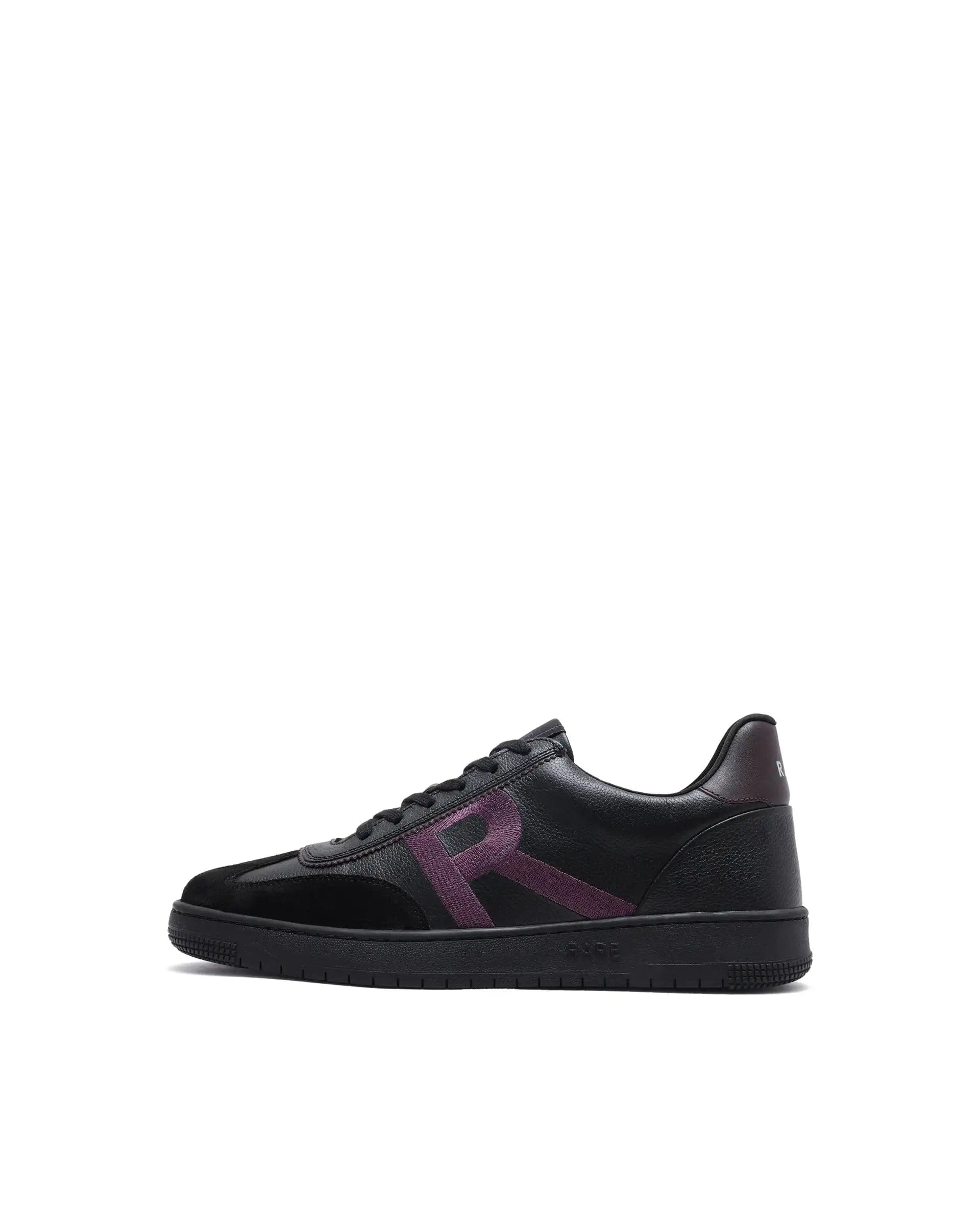 RAREZ Rare Rabbit Men Hem Black Lace - Up Genuine Leather Signature Hem Branding Low - Top Sneaker Shoes