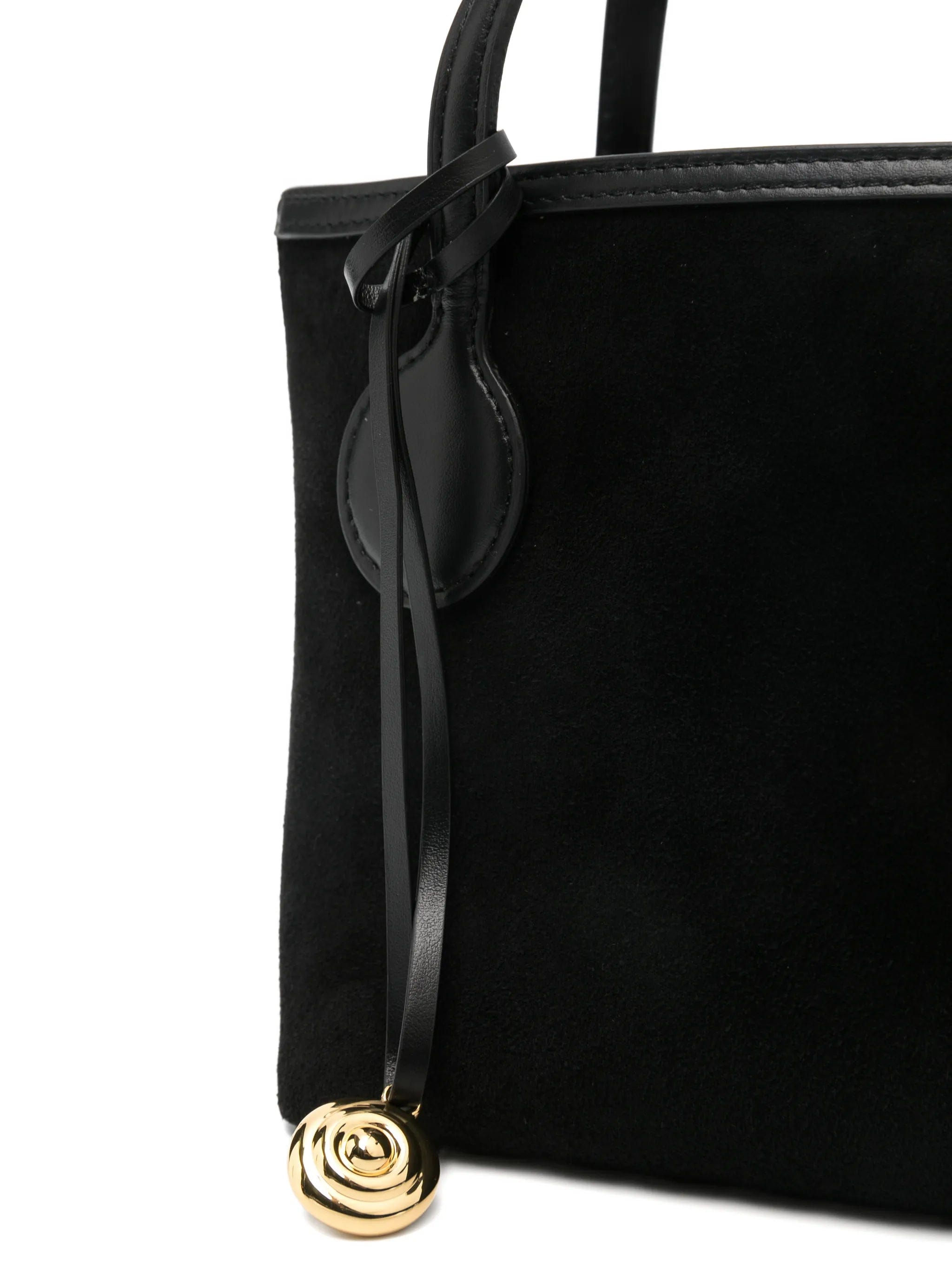 Liffner small Spout charm - detail suede tote bag