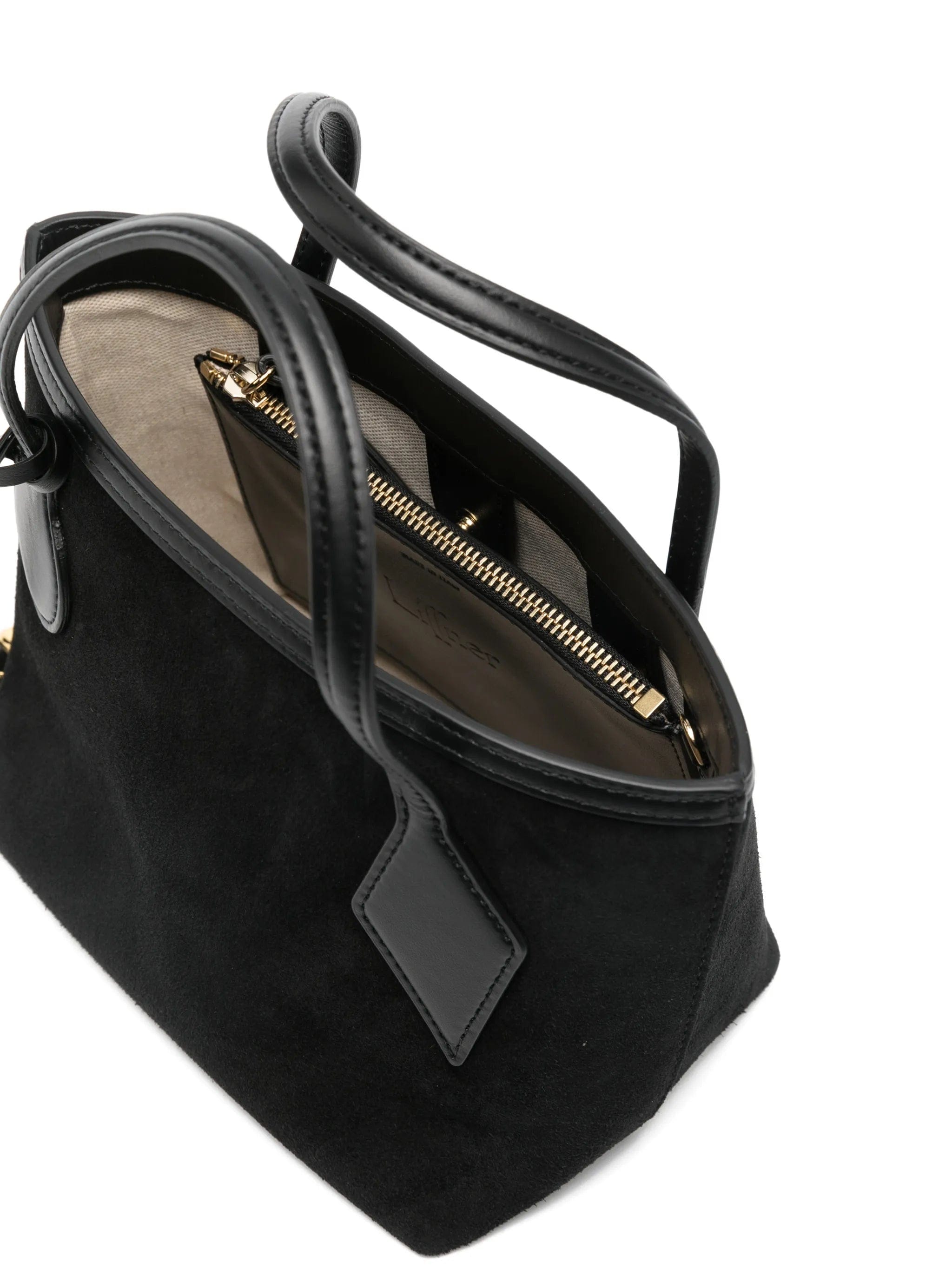 Liffner small Spout charm - detail suede tote bag