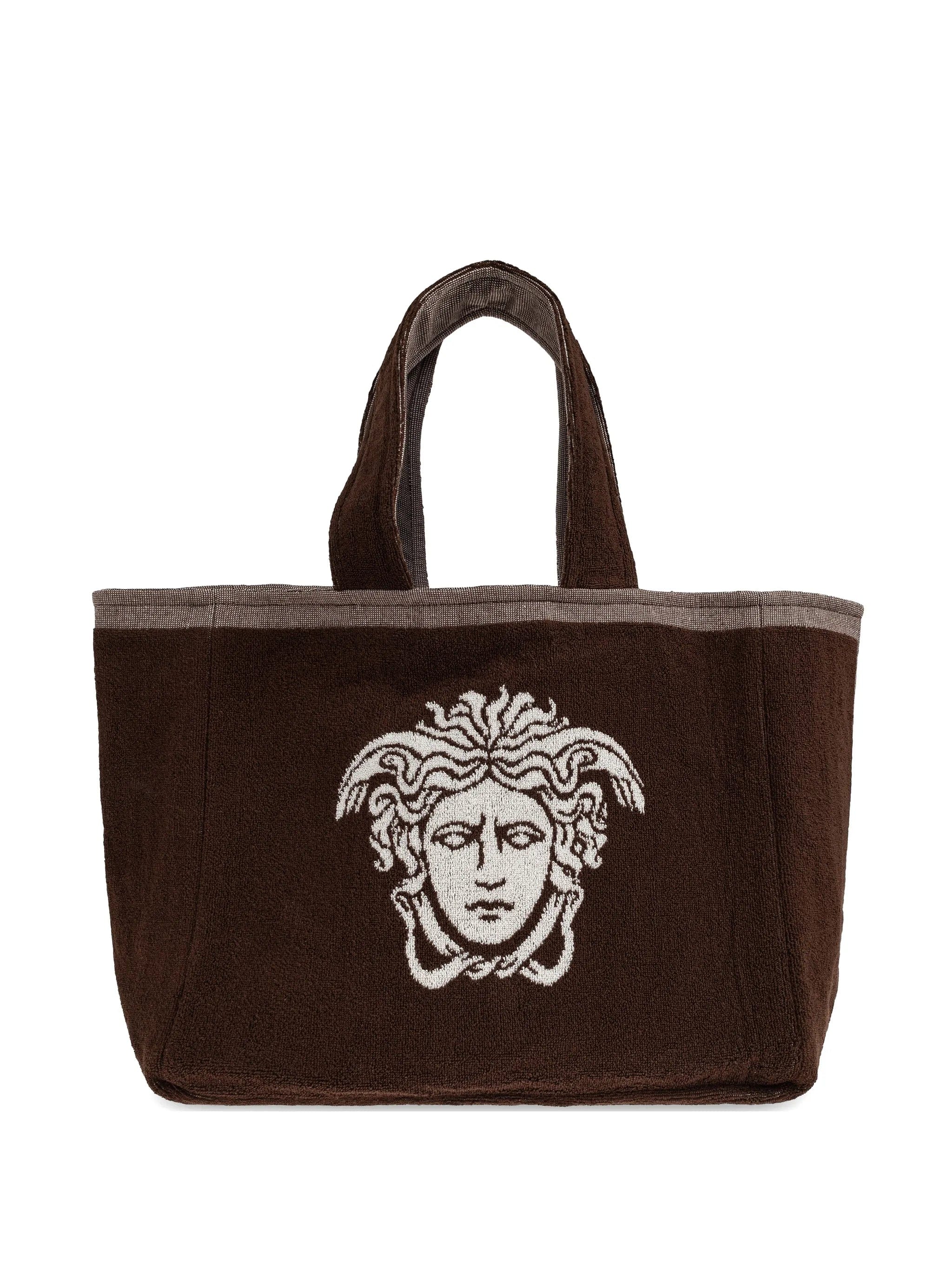 Versace Home medusa embroidery tote bag
