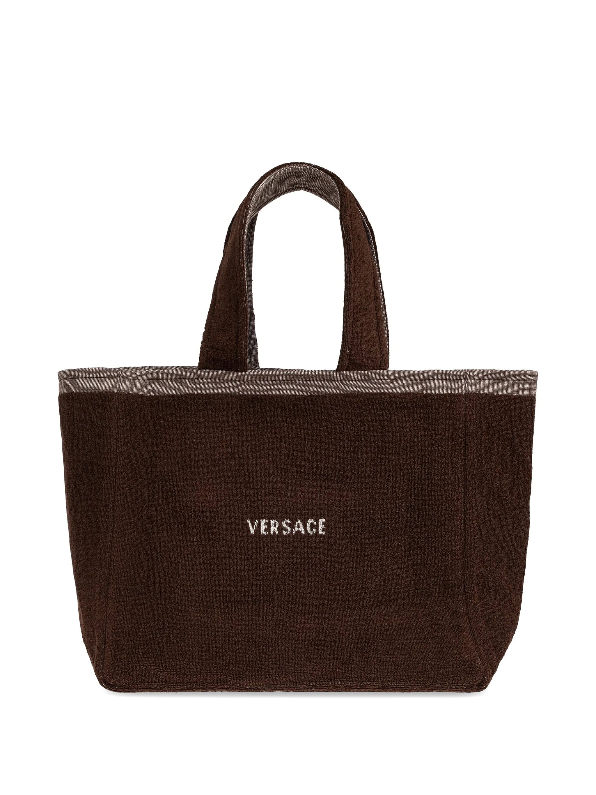 Versace Home medusa embroidery tote bag
