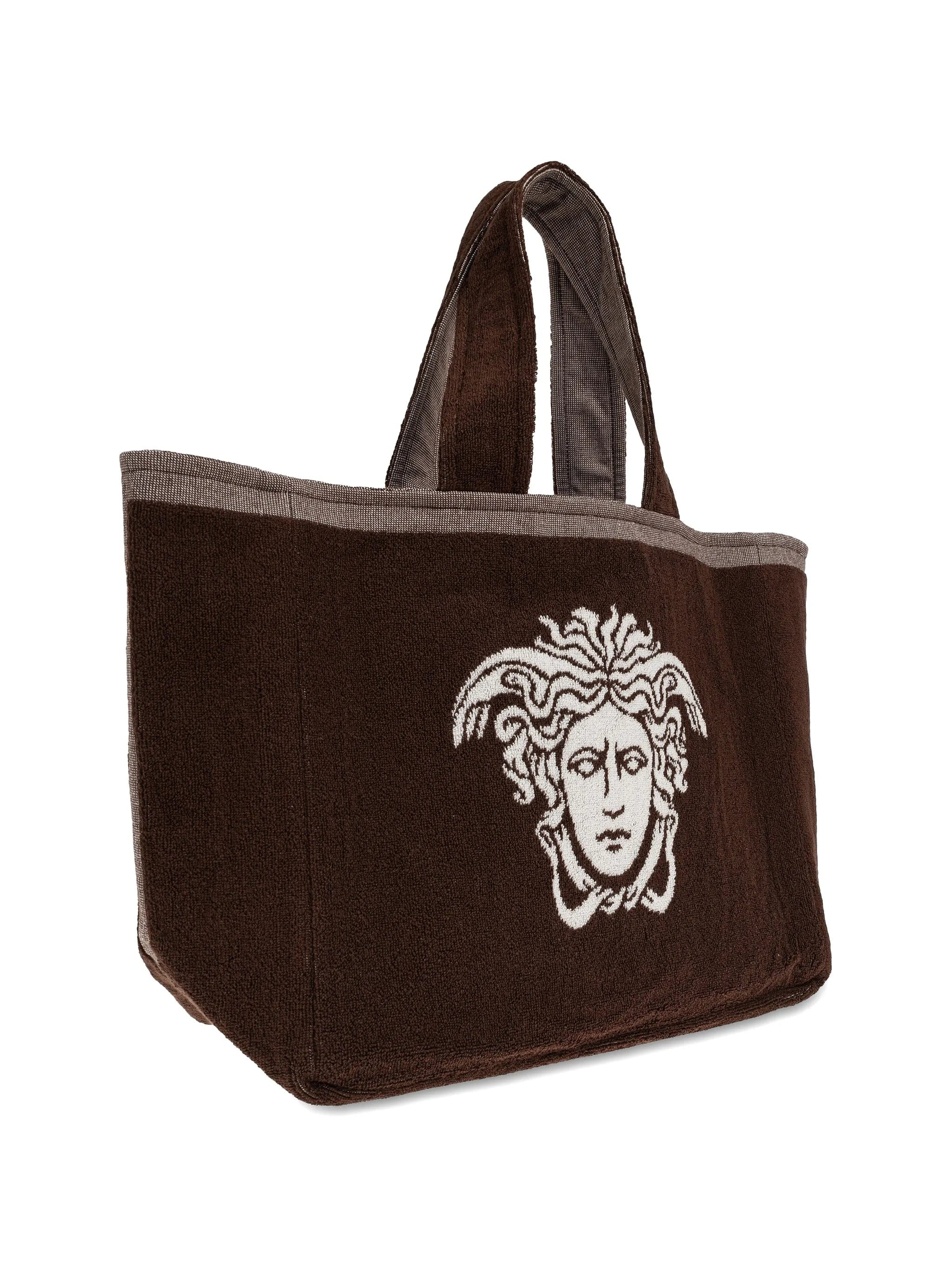 Versace Home medusa embroidery tote bag