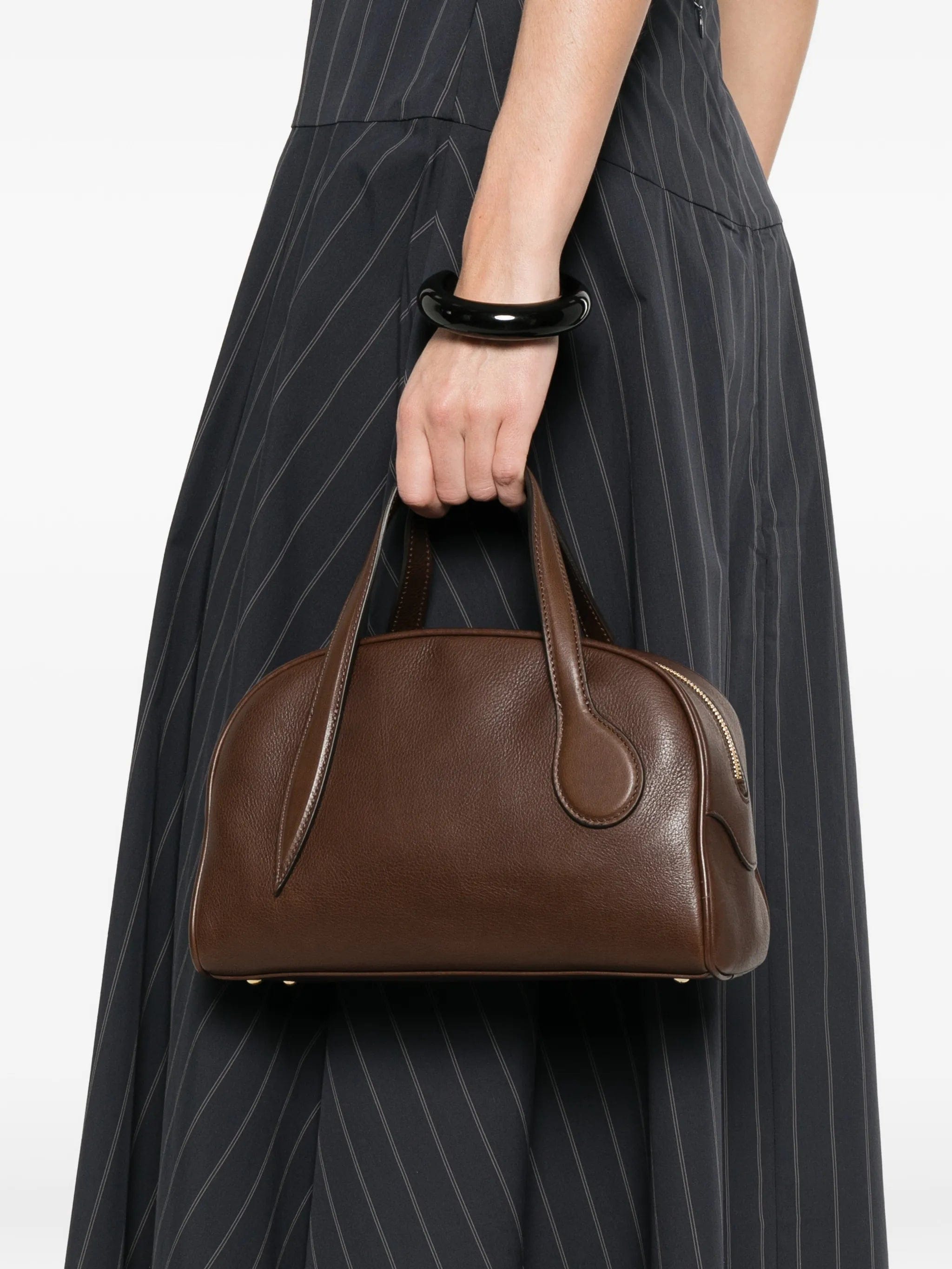 Liffner mini bowling smooth leather tote bag