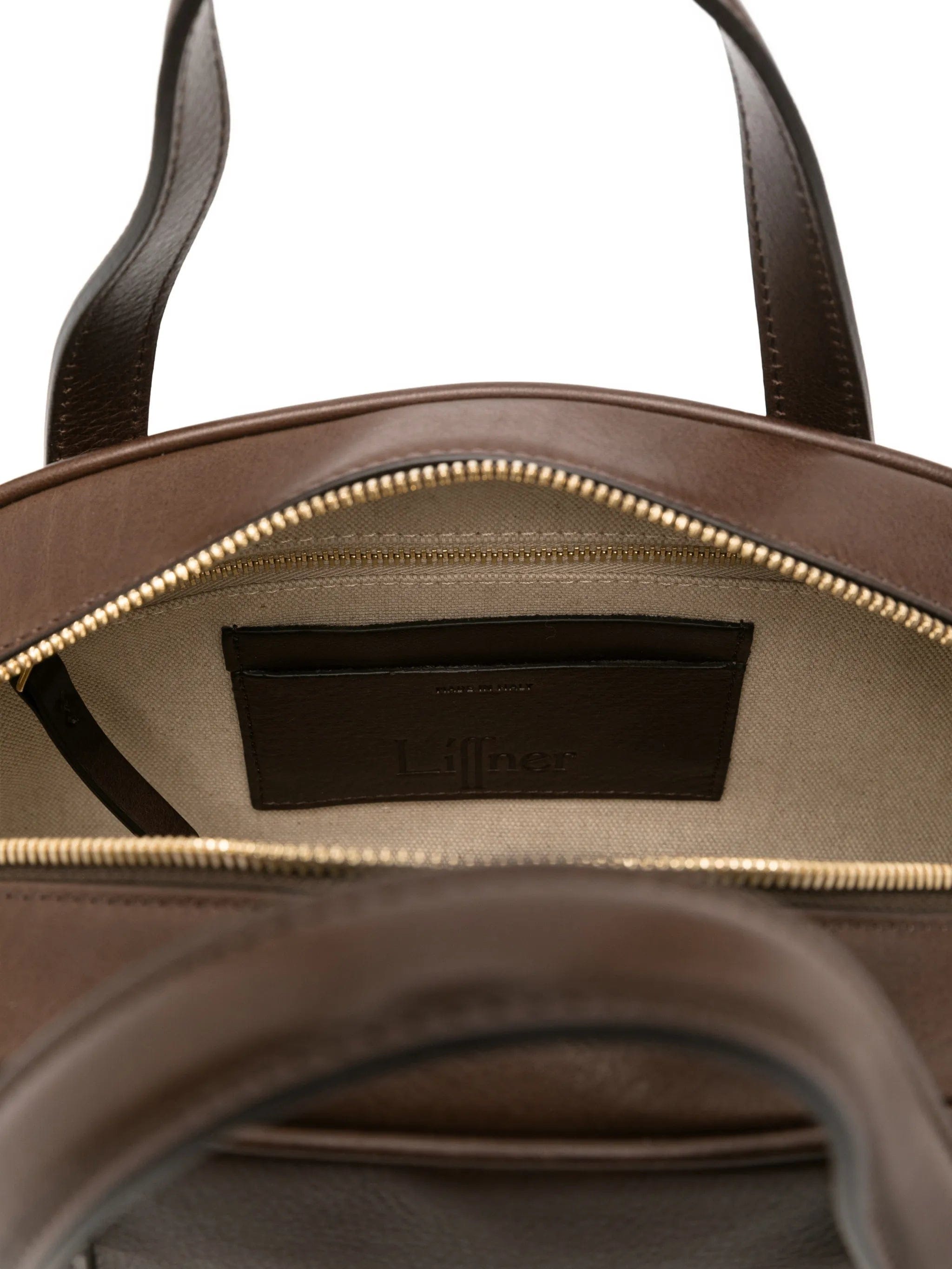 Liffner mini bowling smooth leather tote bag