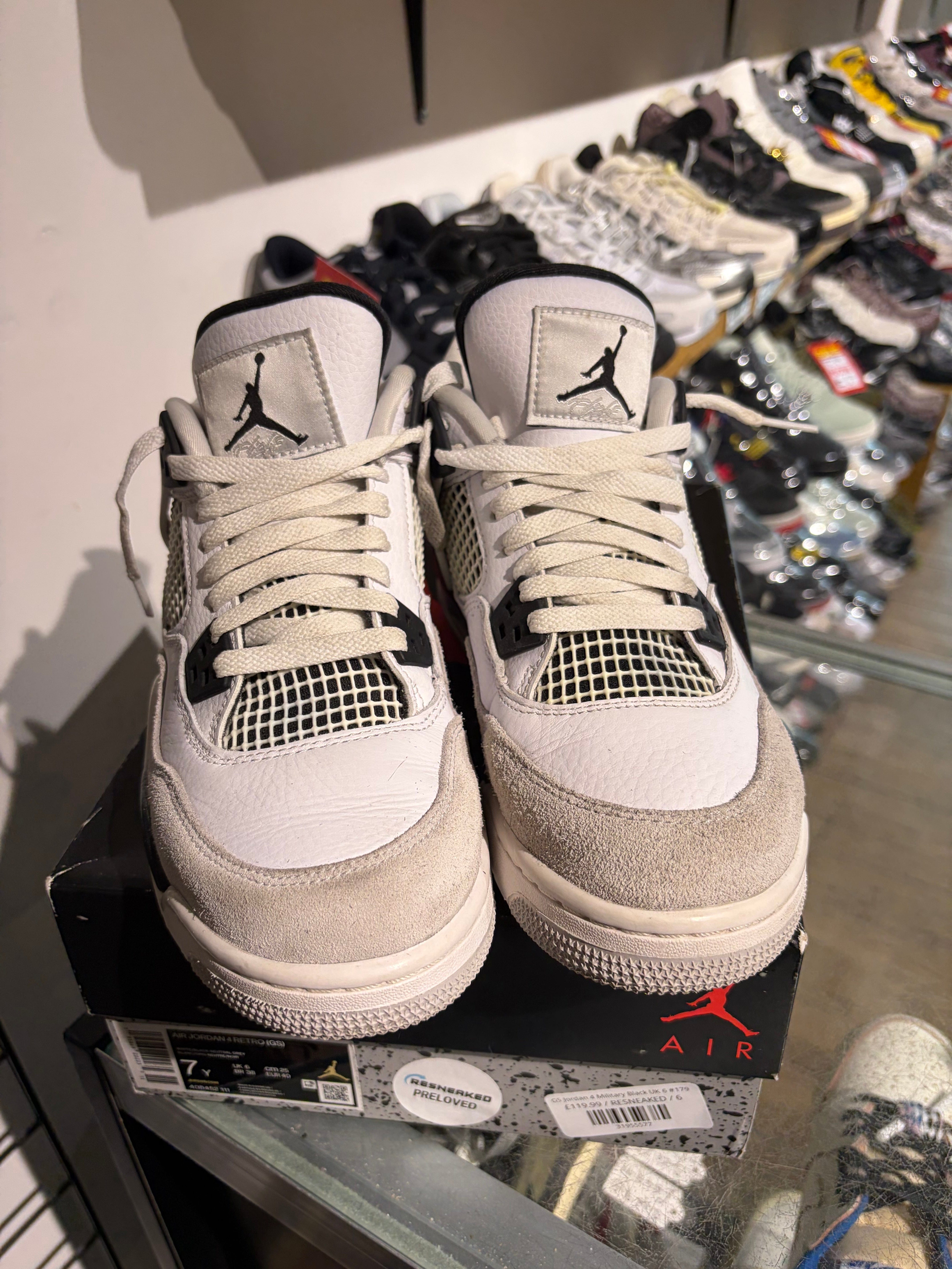 Jordan 4 GS Jordan 4 Military Black UK 6 #179