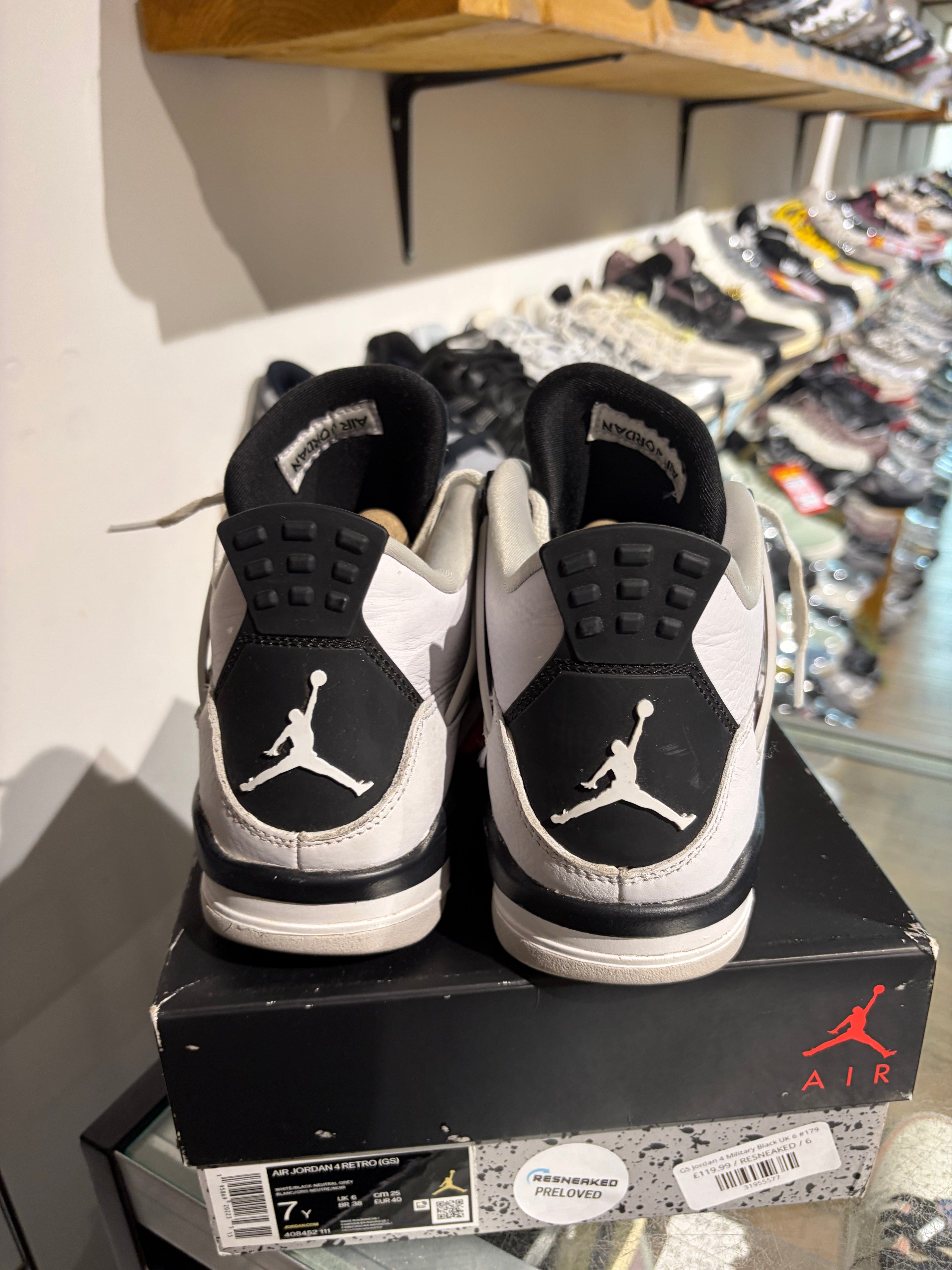 Jordan 4 GS Jordan 4 Military Black UK 6 #179