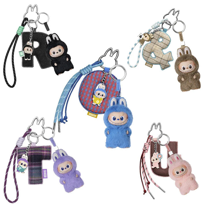 Labubu Pin for Love Mini Labubu Doll+Letter Pendant Combo (N - Z)