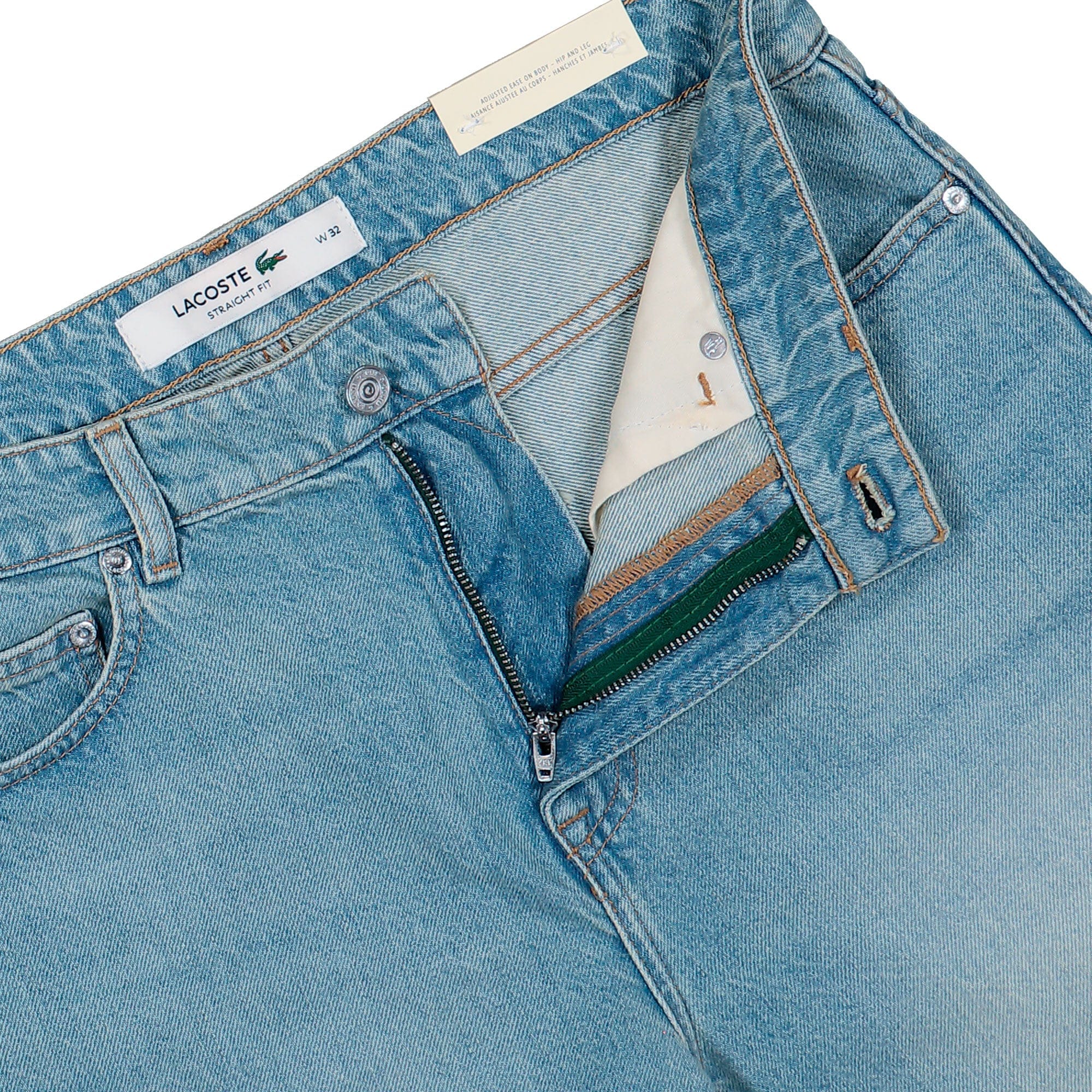 Lacoste Straight Leg Cotton Denim Bermuda Shorts