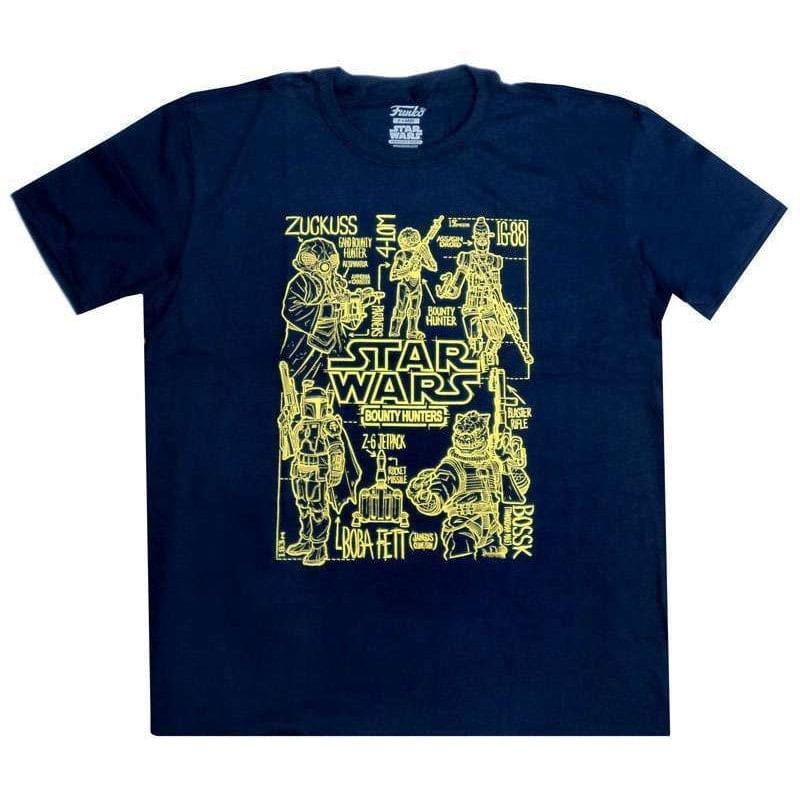 Funko Star Wars Pop! Tees Bounty Hunter Navy - Small