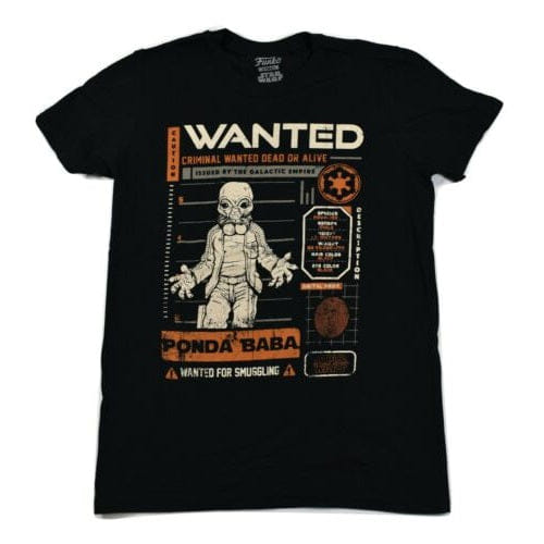 Funko Star Wars Pop! Tees Cantina Ponda Wanted - Large