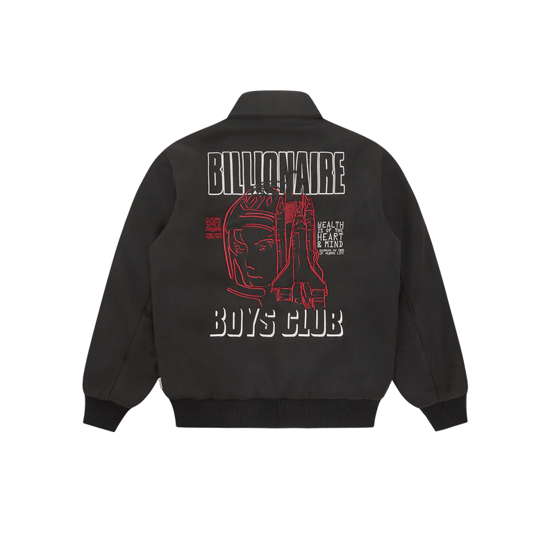 Billionaire Boys Club Collared Varsity Jacket Black