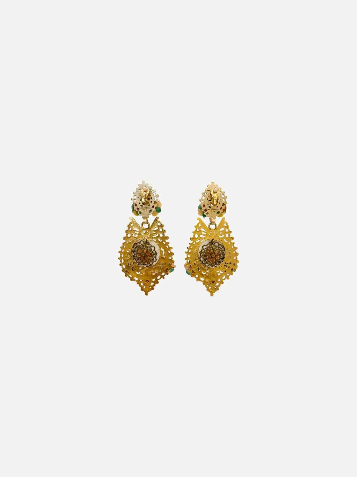 Dolce & Gabbana Baroque Fashion Earrings