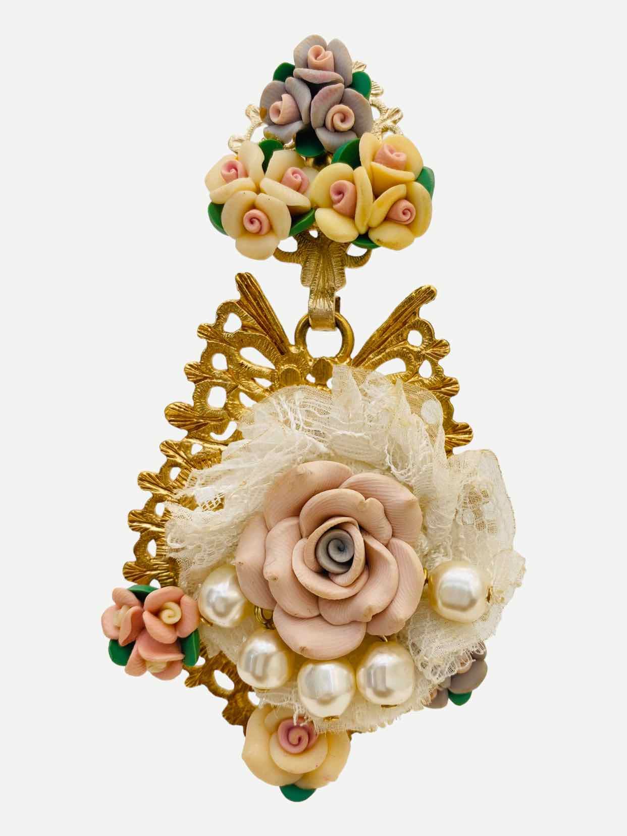 Dolce & Gabbana Baroque Fashion Earrings