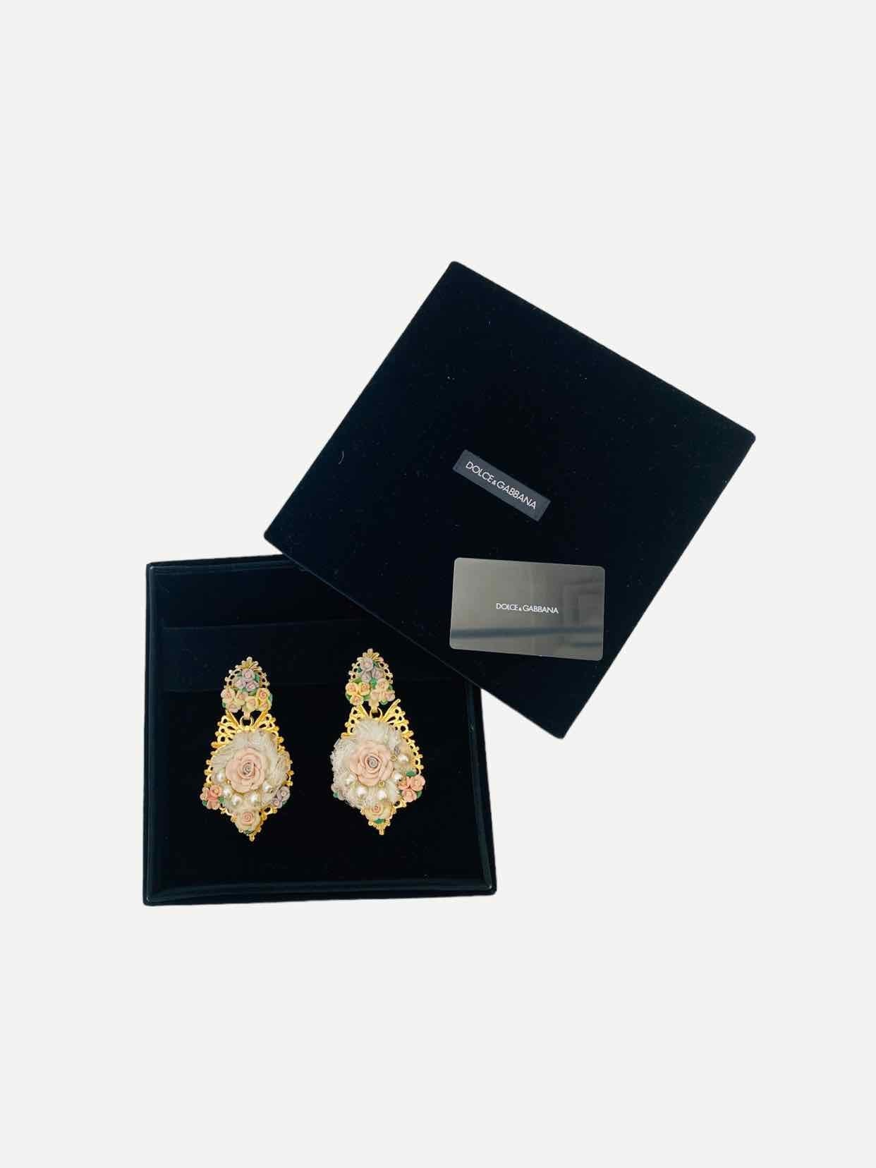 Dolce & Gabbana Baroque Fashion Earrings