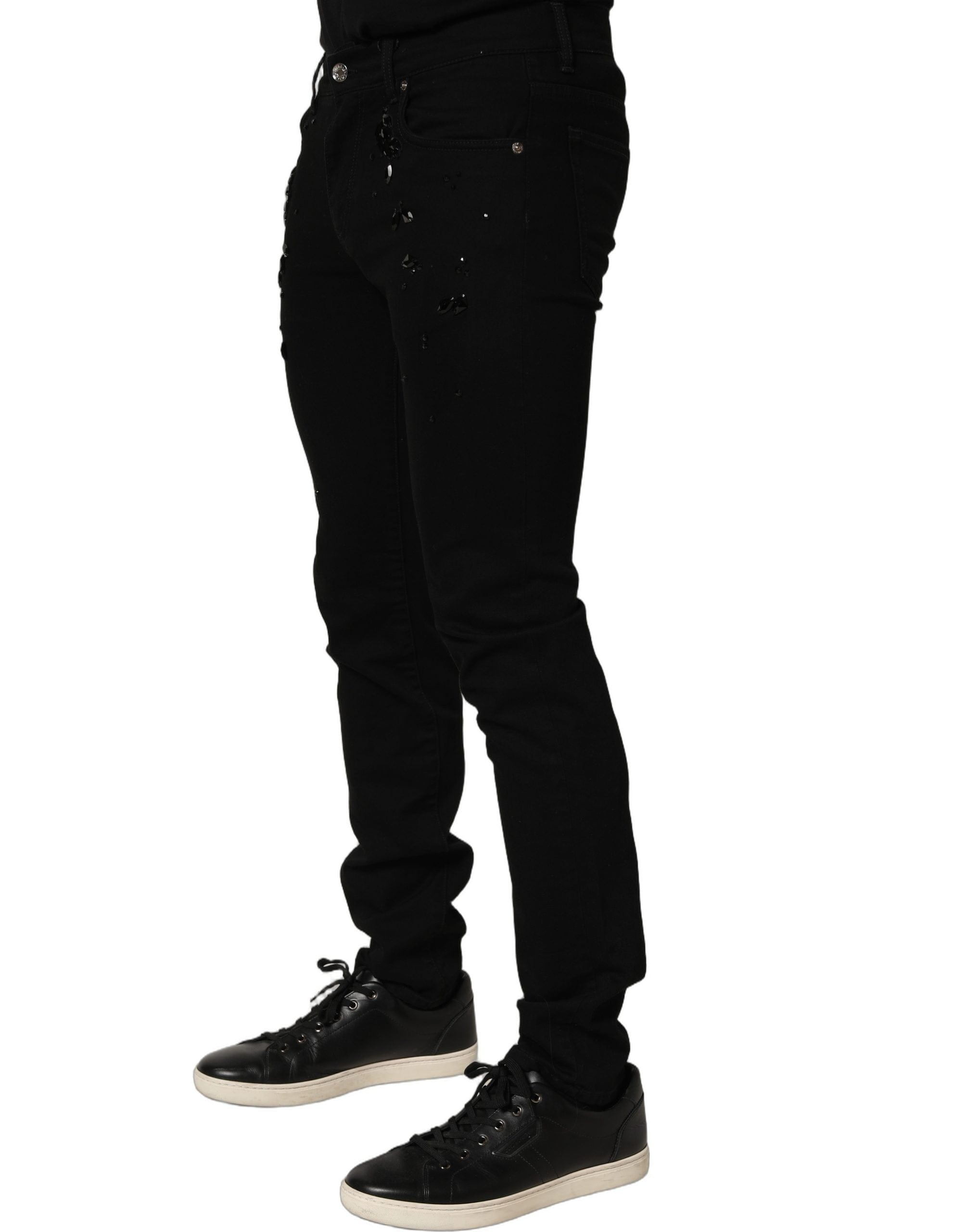 Dolce & Gabbana Embellished Cotton Skinny blue Men's Jeans