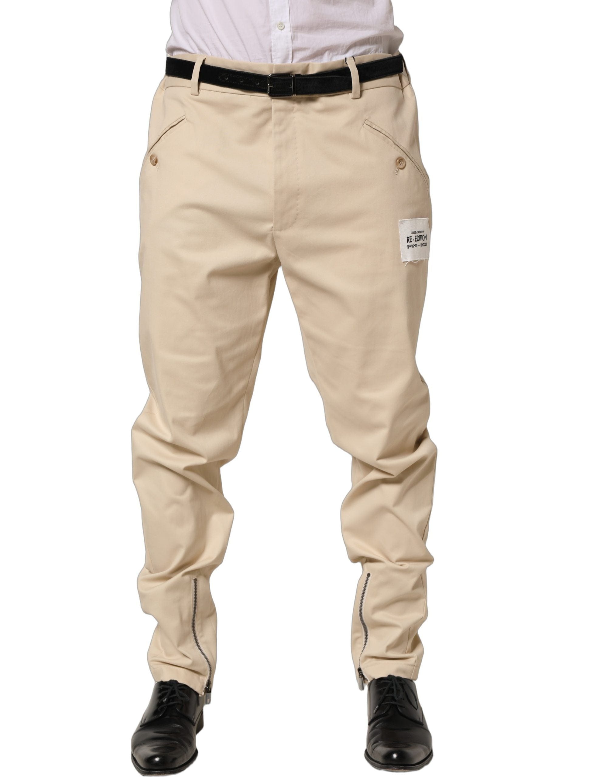 Dolce & Gabbana Re - Editon Mid Waist Tape Men Men's Pants