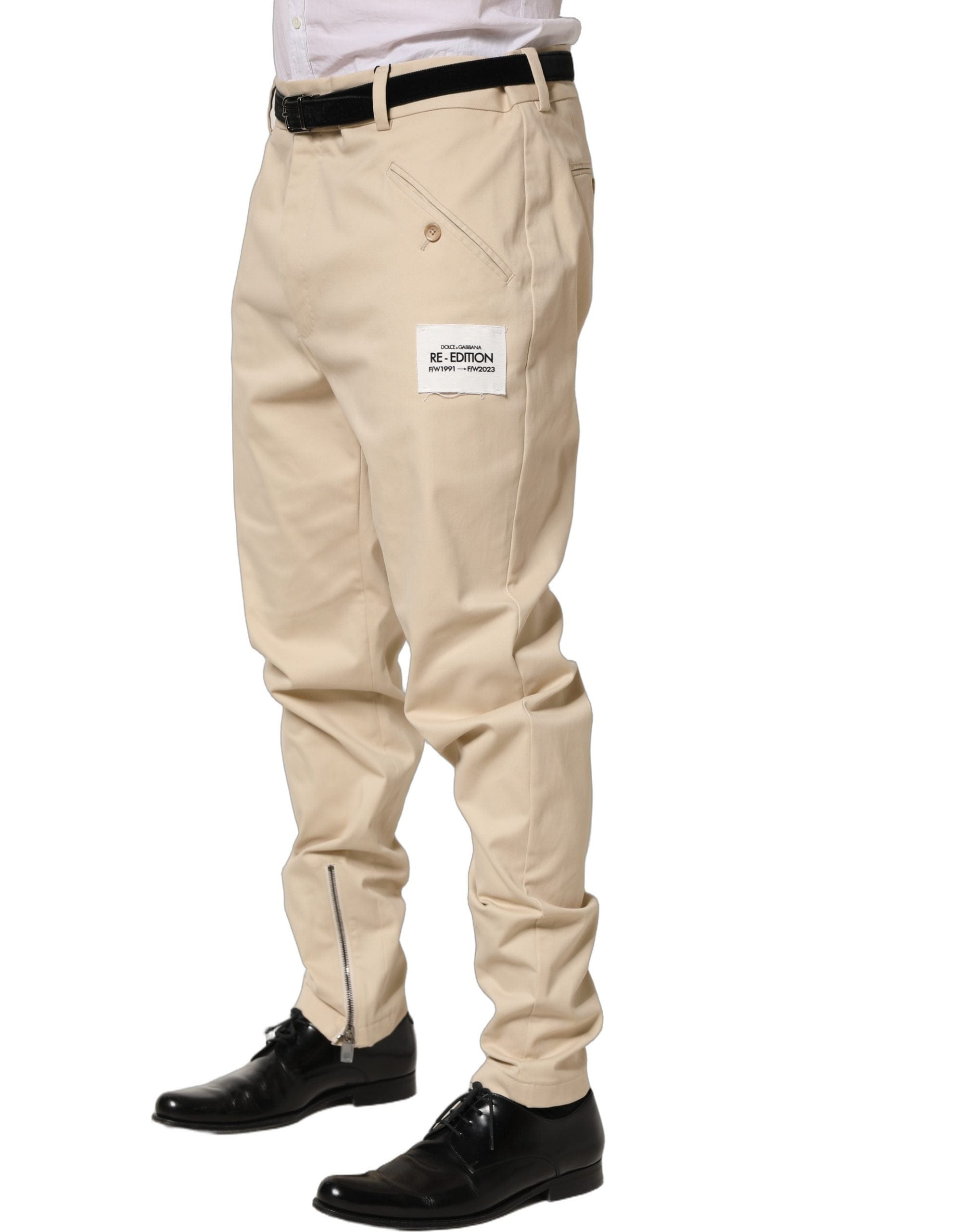 Dolce & Gabbana Re - Editon Mid Waist Tape Men Men's Pants
