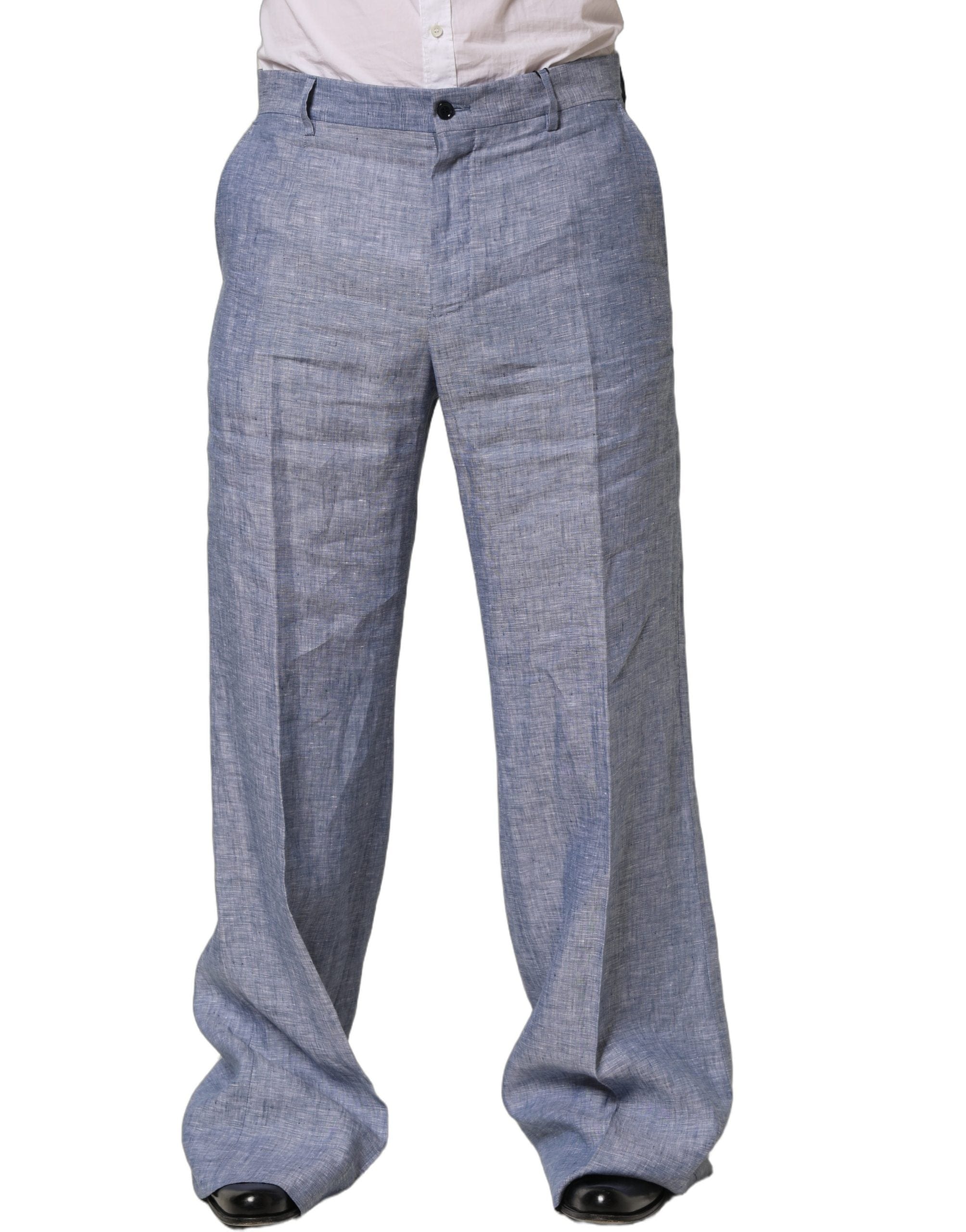 Dolce & Gabbana Linen Straight Dress Trouser Men's Pants