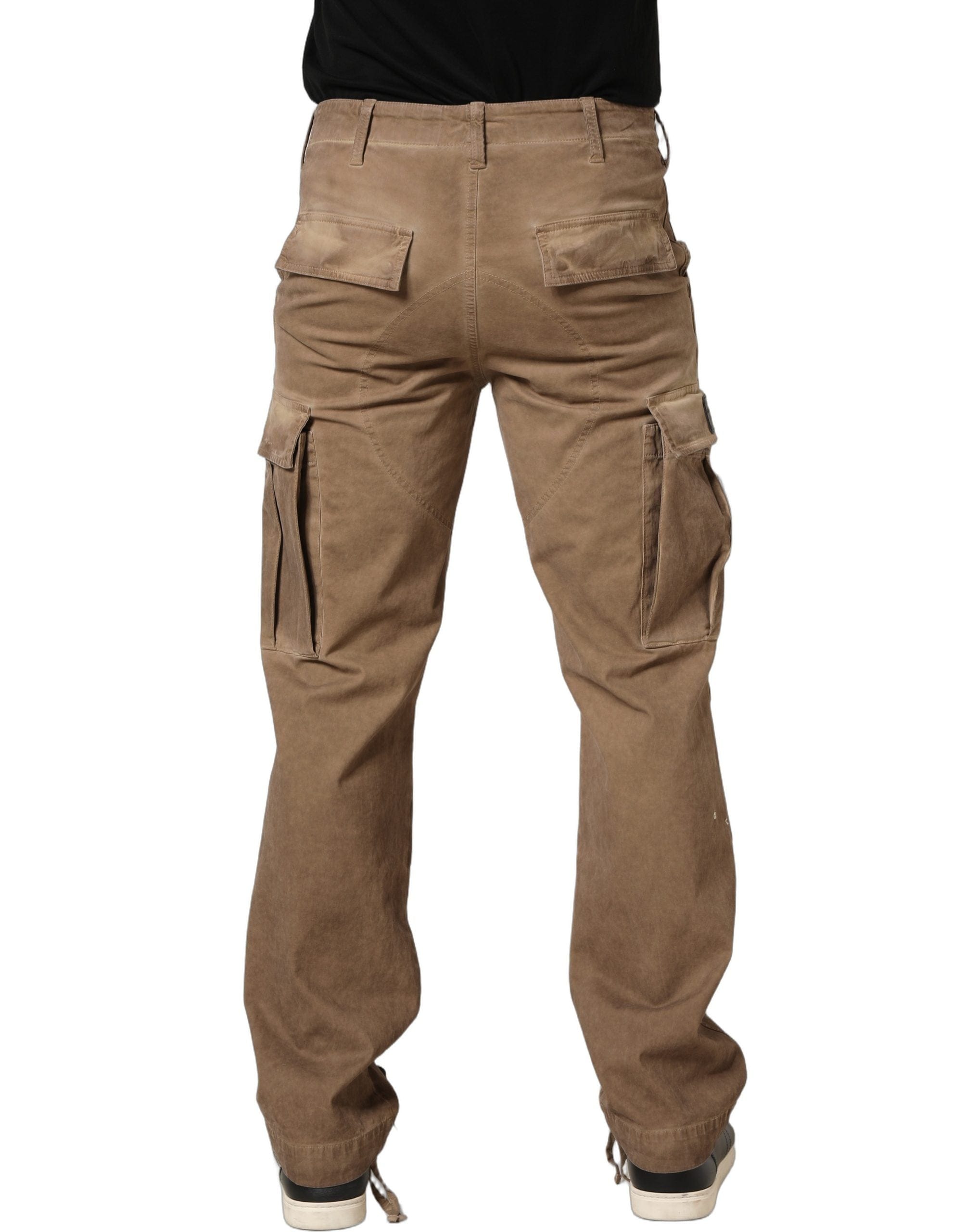 Dolce & Gabbana Mid Waist Cargo Straight Trouser Men's Pants
