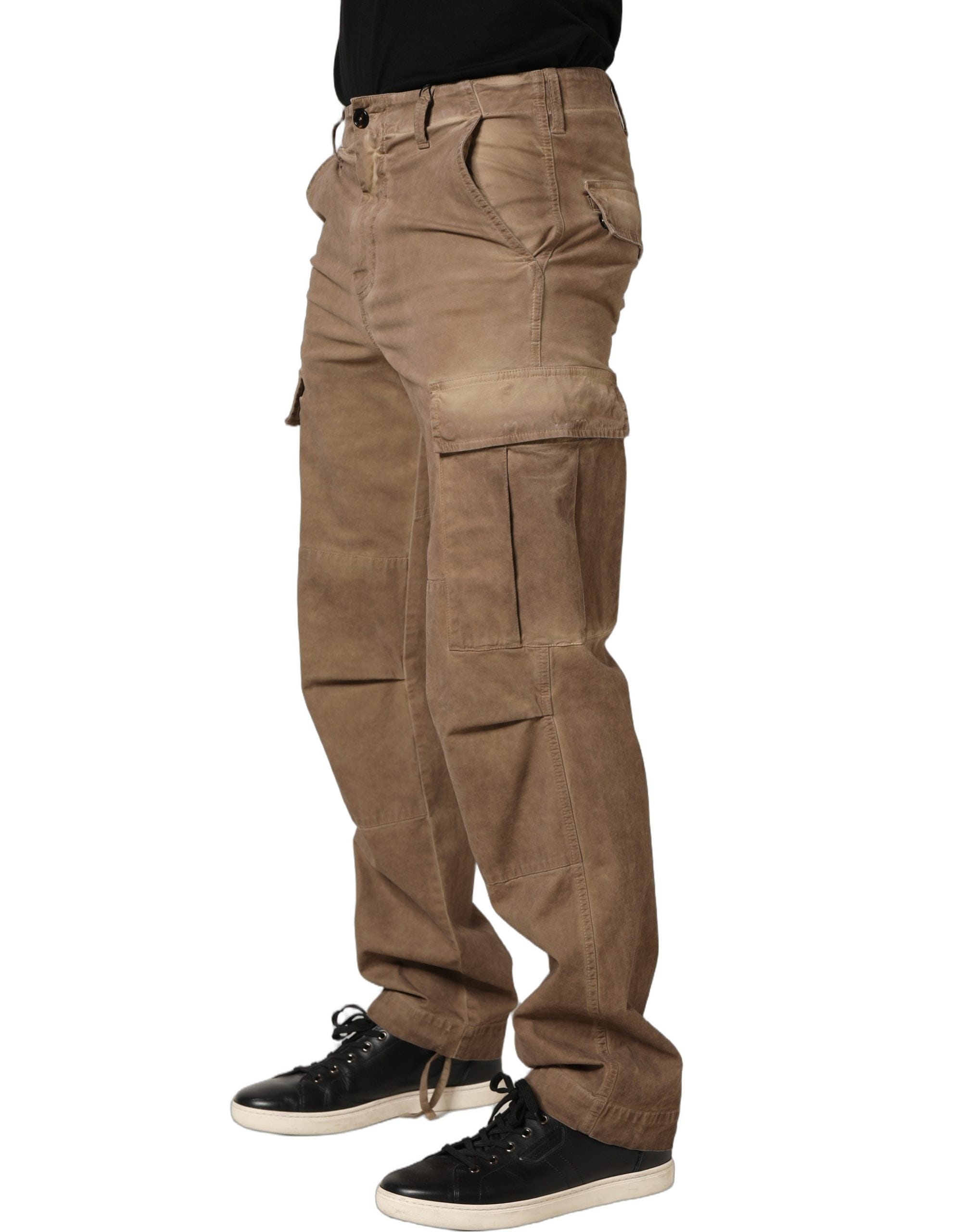 Dolce & Gabbana Mid Waist Cargo Straight Trouser Men's Pants