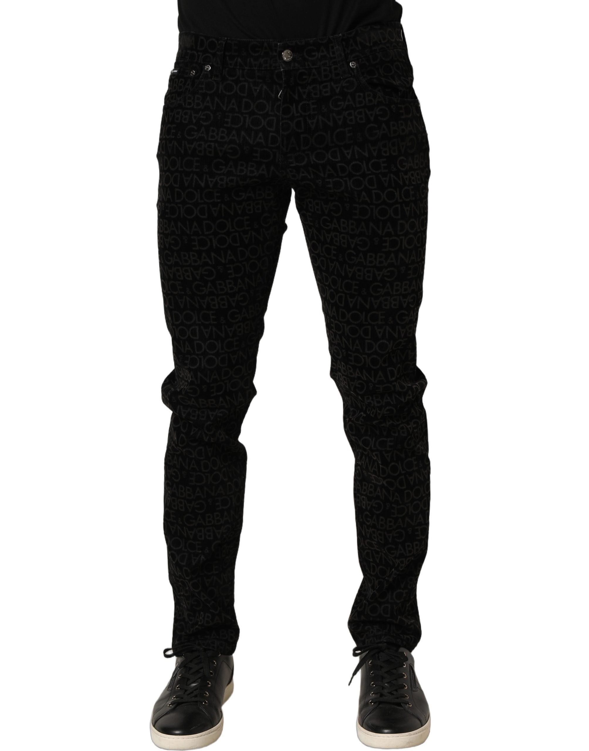 Dolce & Gabbana Logo Monogram Cotton Slim blue Men's Jeans