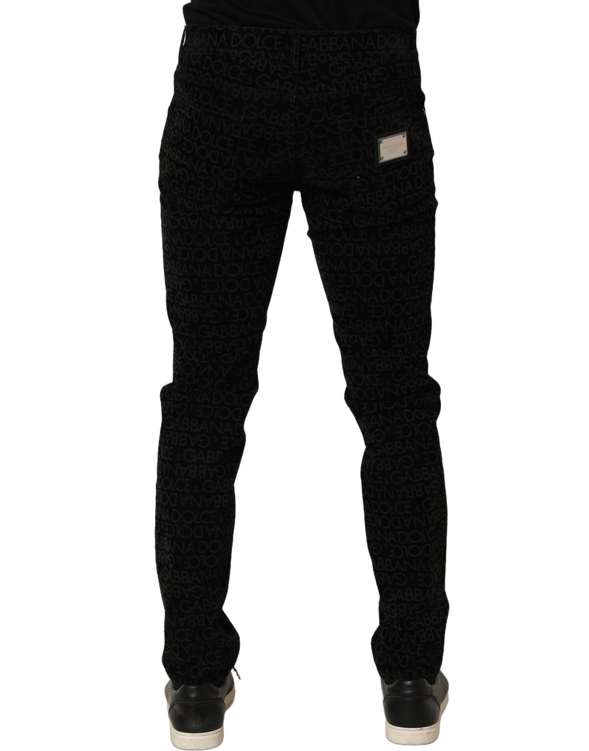 Dolce & Gabbana Logo Monogram Cotton Slim blue Men's Jeans