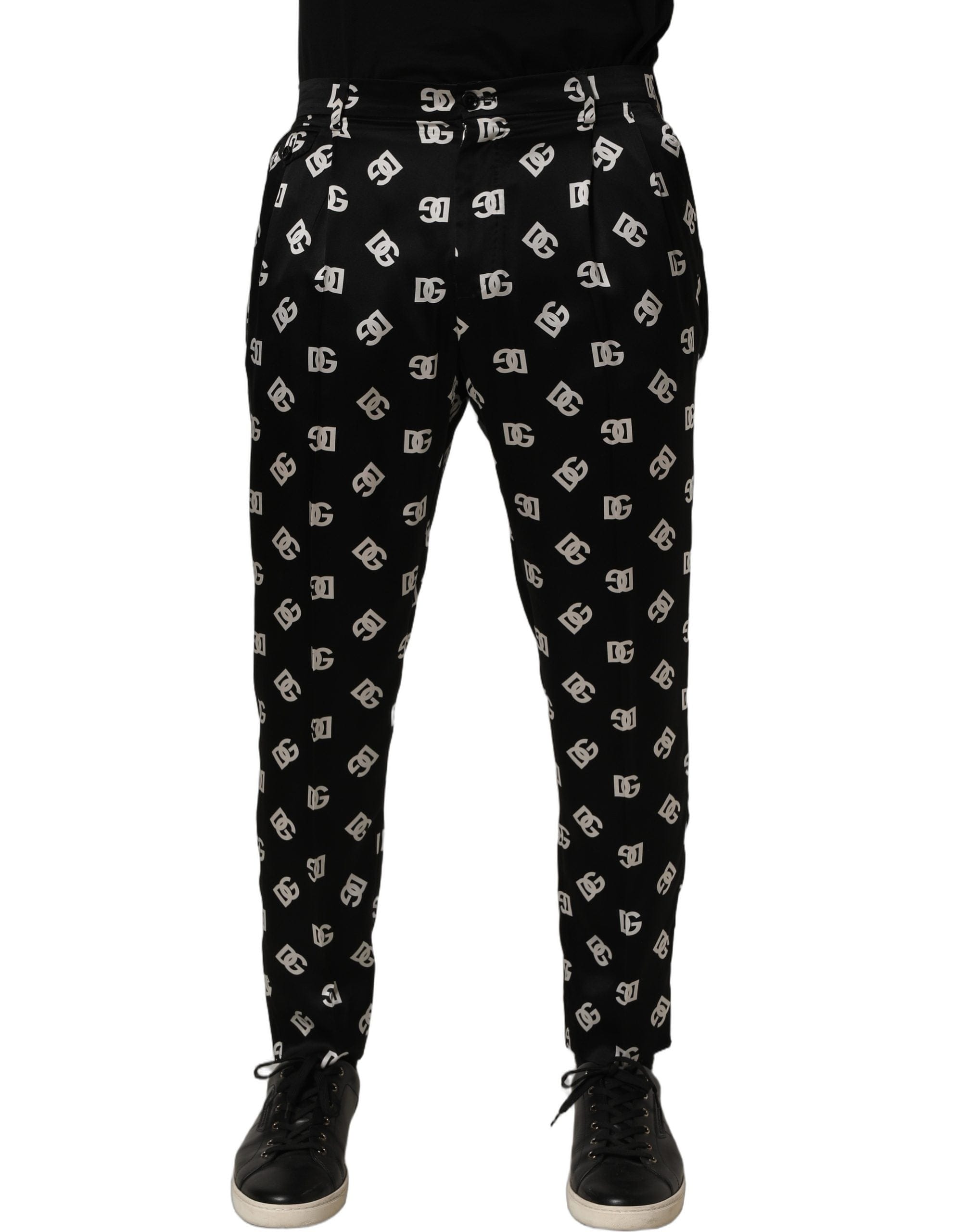 Dolce & Gabbana Silk Skinny Leg Dress Men Trouser Men's Pants