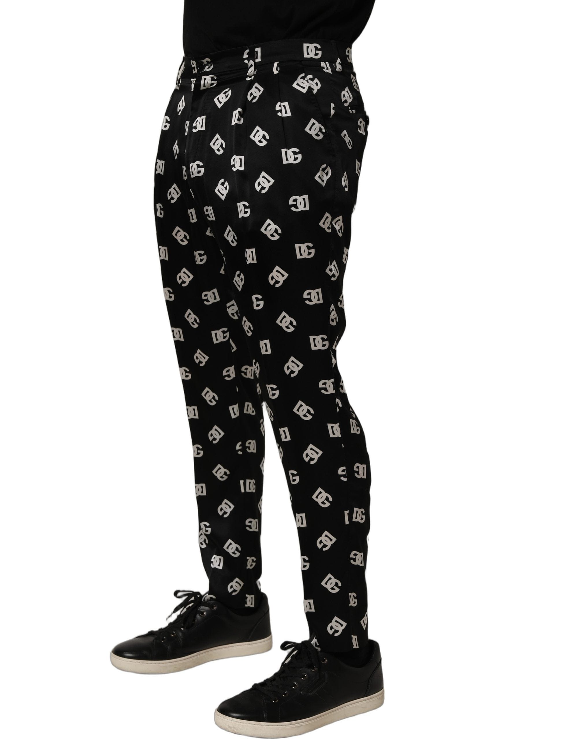 Dolce & Gabbana Silk Skinny Leg Dress Men Trouser Men's Pants
