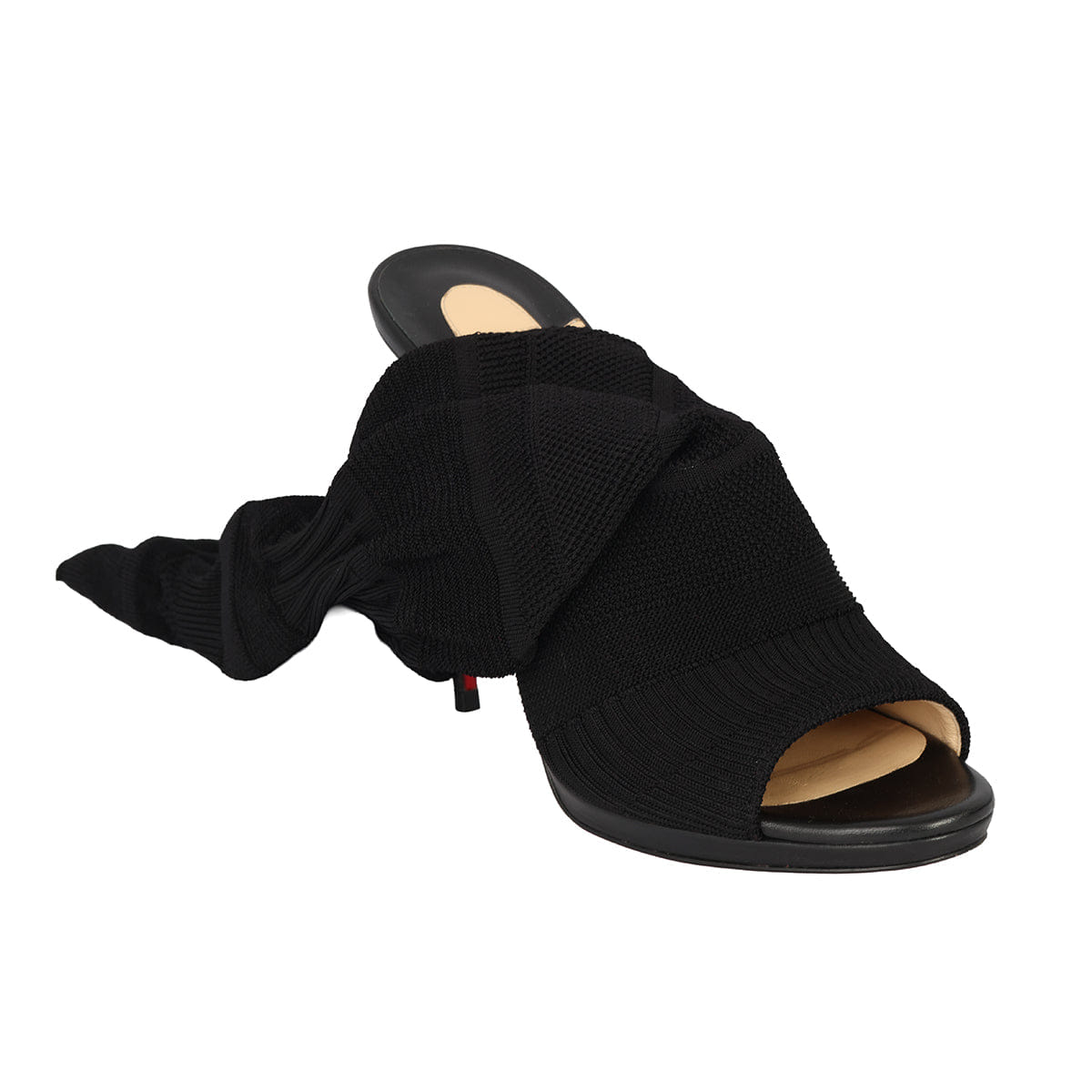 CHRISTIAN LOUBOUTIN EU - 39 CHEMINEN CUTOUT STRETCH KNIT SOCK BOOTS