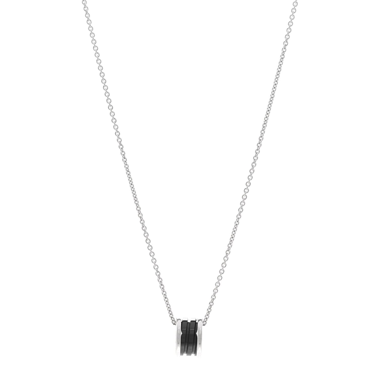 Bulgari Sterling Silver Ceramic Save The Children Pendant Necklace
