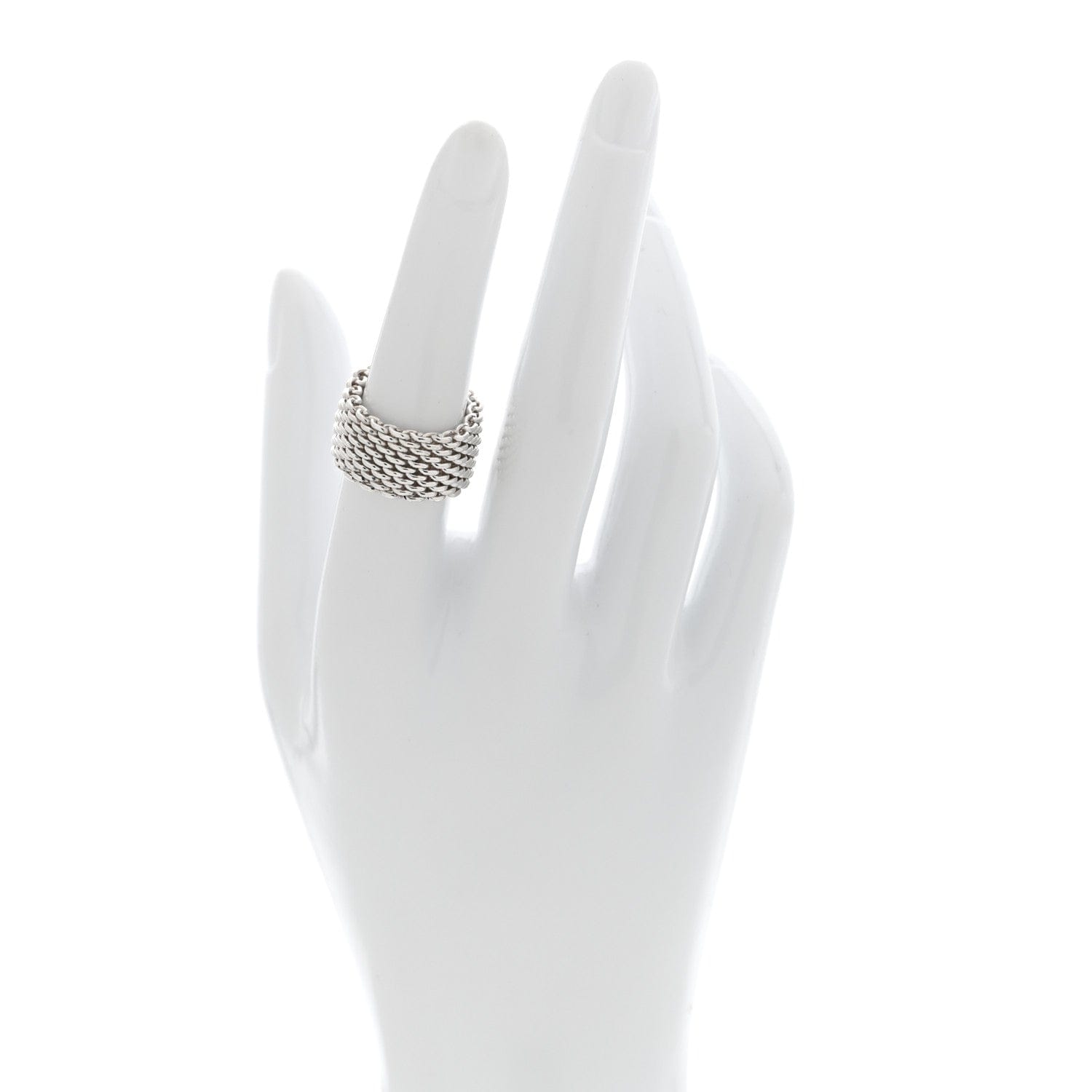 Tiffany Sterling Silver Somerset Mesh Ring 52 6