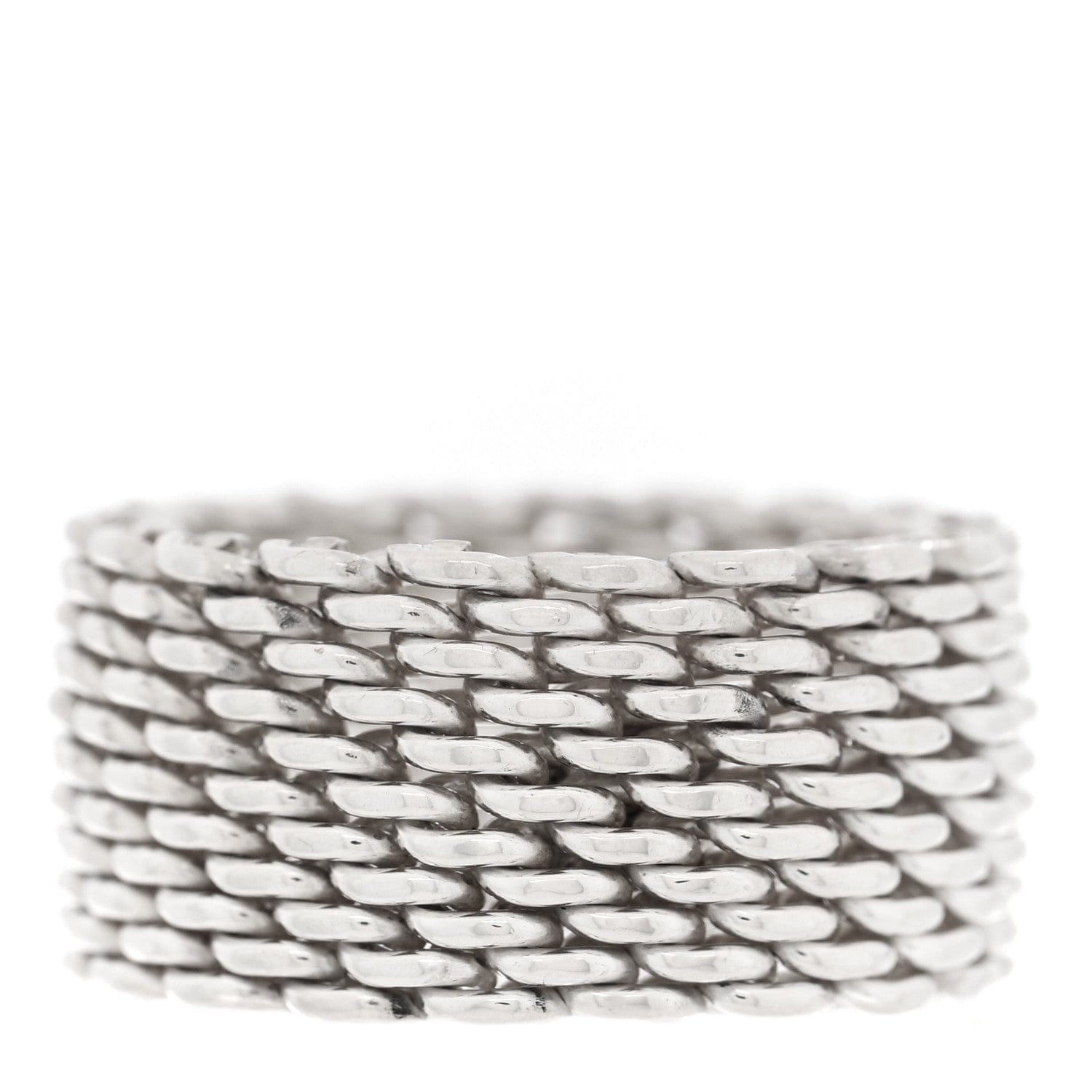 Tiffany Sterling Silver Somerset Mesh Ring 52 6