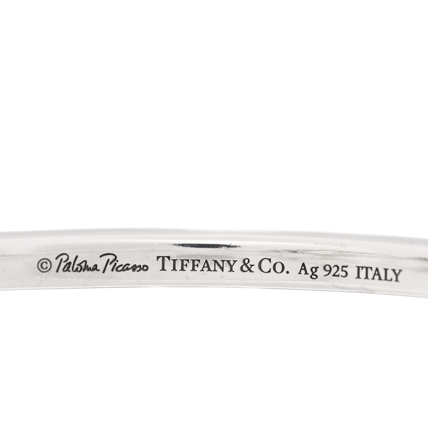 Tiffany Sterling Silver Paloma Picasso Knot Hinged Bangle Bracelet