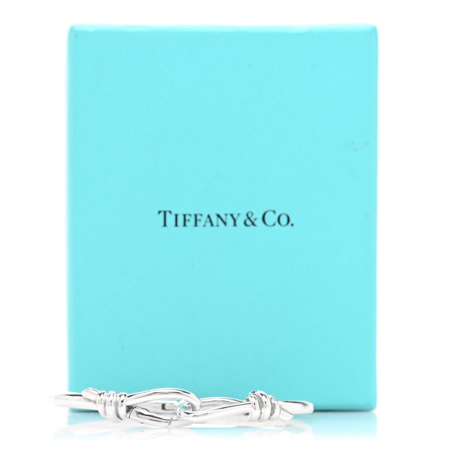 Tiffany Sterling Silver Paloma Picasso Knot Hinged Bangle Bracelet