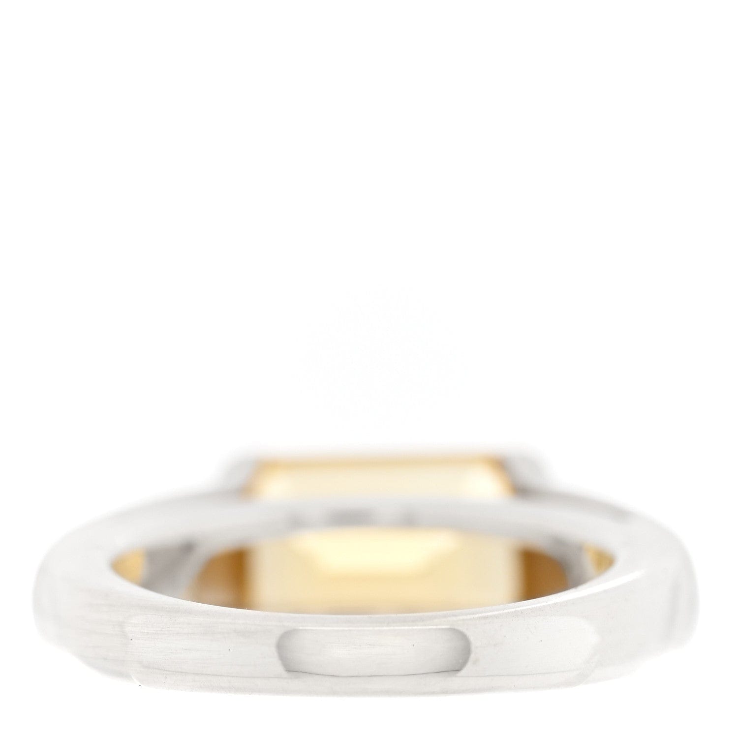 Tiffany Sterling Silver Citrine Emerald Cut Band Ring 52 6
