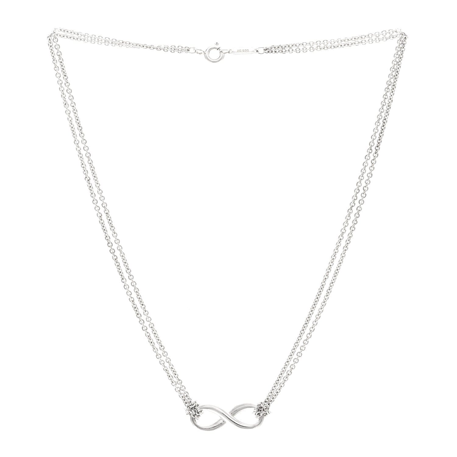 Tiffany Sterling Silver Infinity Pendant Necklace
