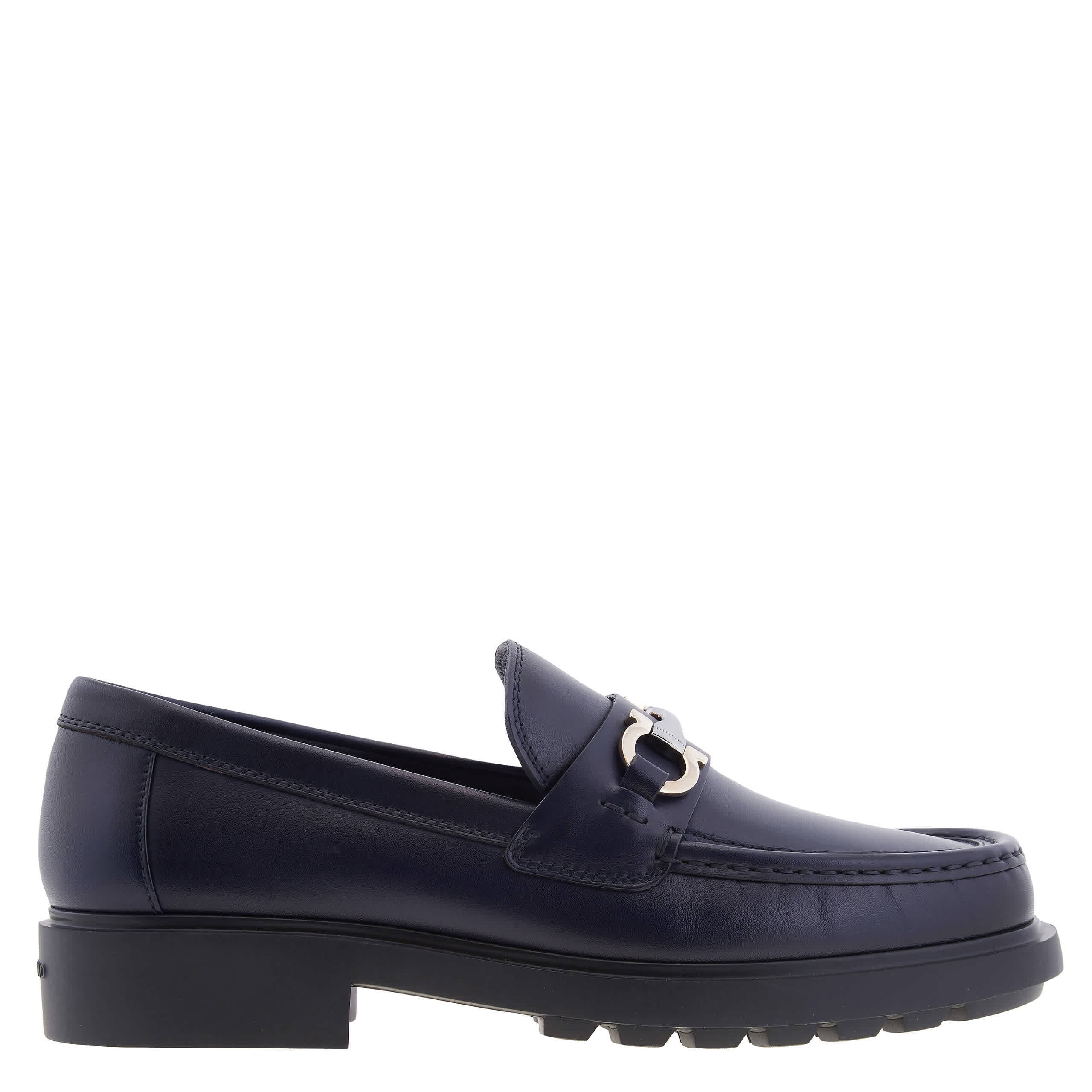 Ferragamo Duglas Gancini Ornament Loafers, Size 9 EE