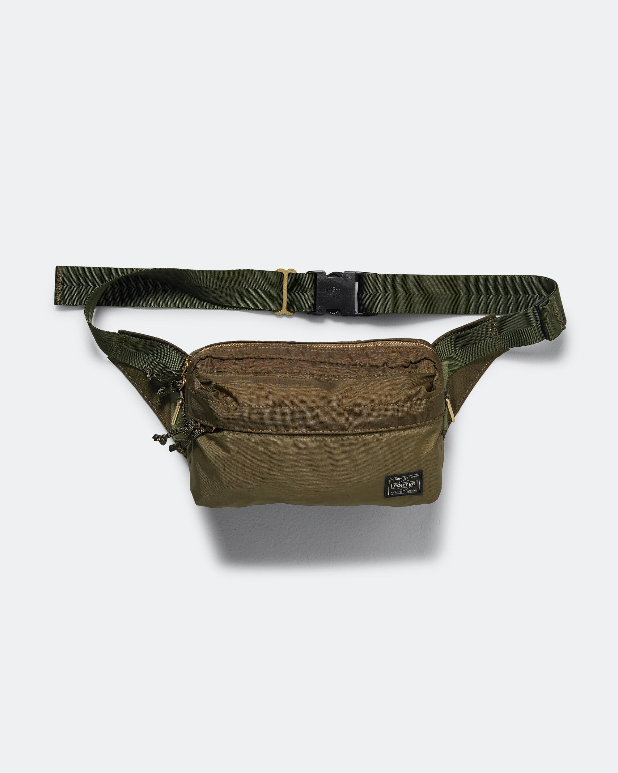 Porter Yoshida & Co FORCE 2WAY Waist Bag - Olive Drab