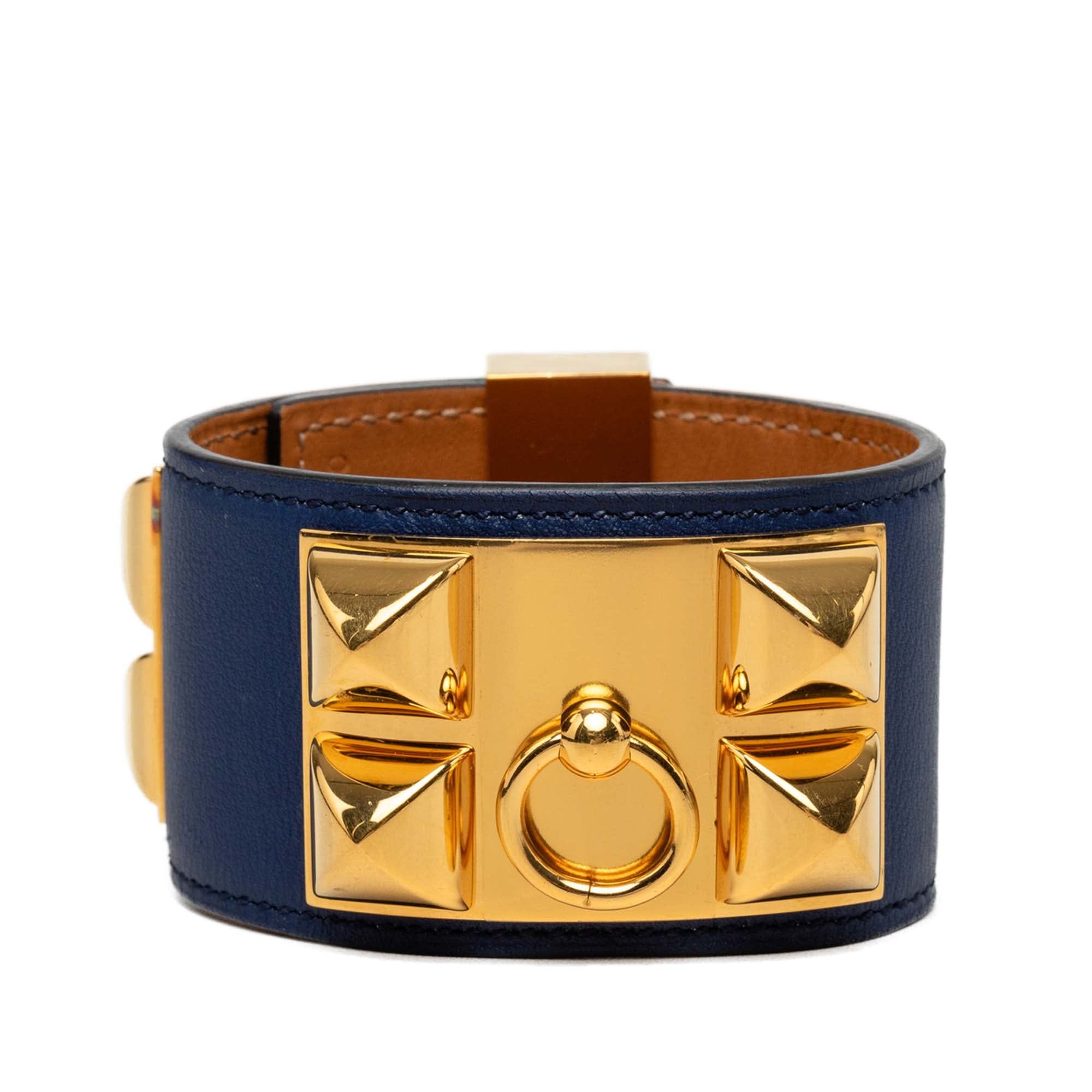 Hermès Swift and Gold Plated Collier de Chien Bracelet