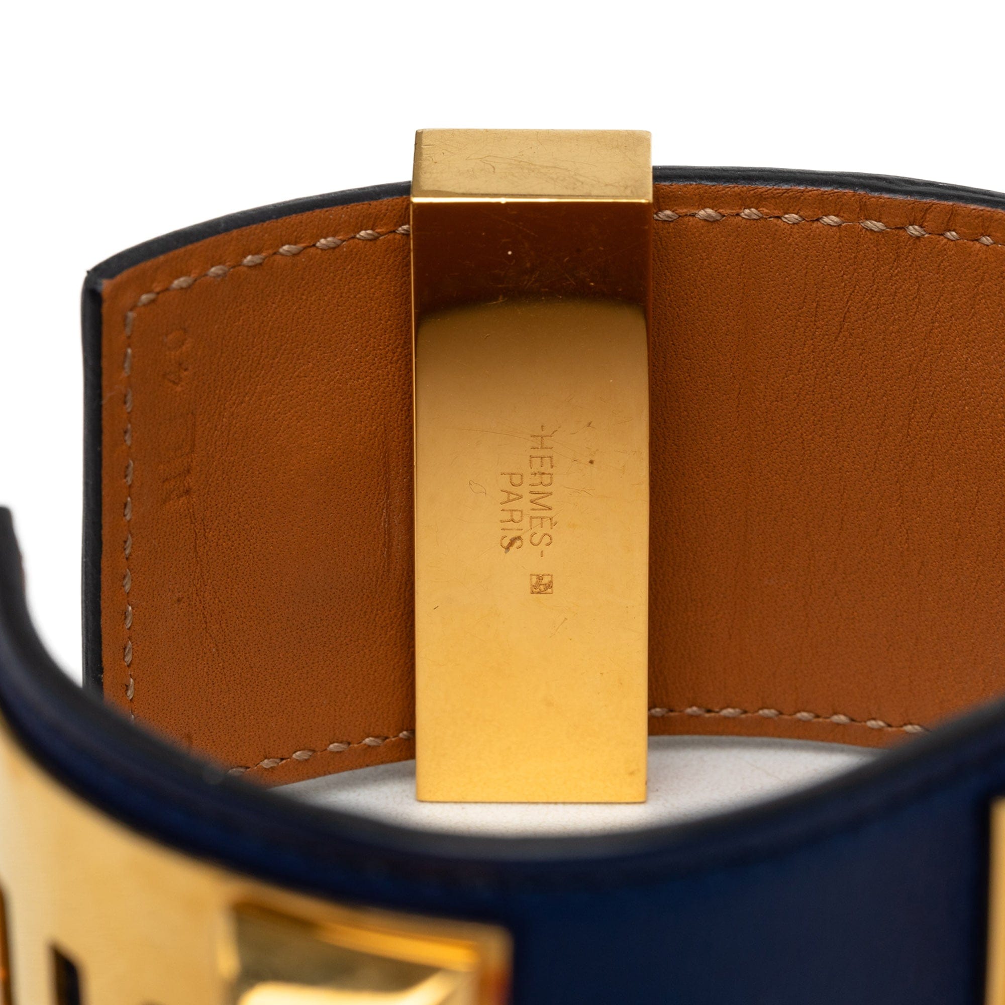 Hermès Swift and Gold Plated Collier de Chien Bracelet