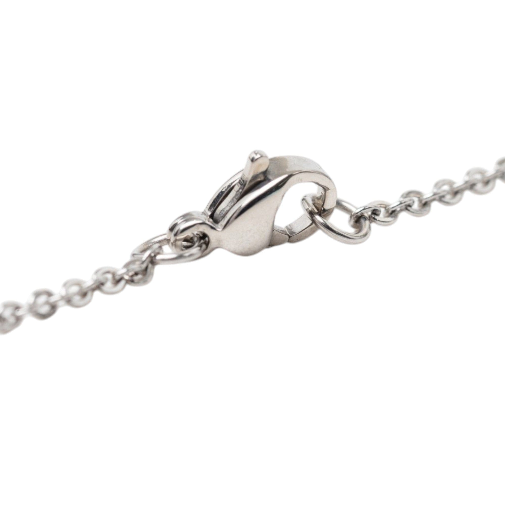Hermès Palladium Plated Enamel Pop H Pendant Necklace