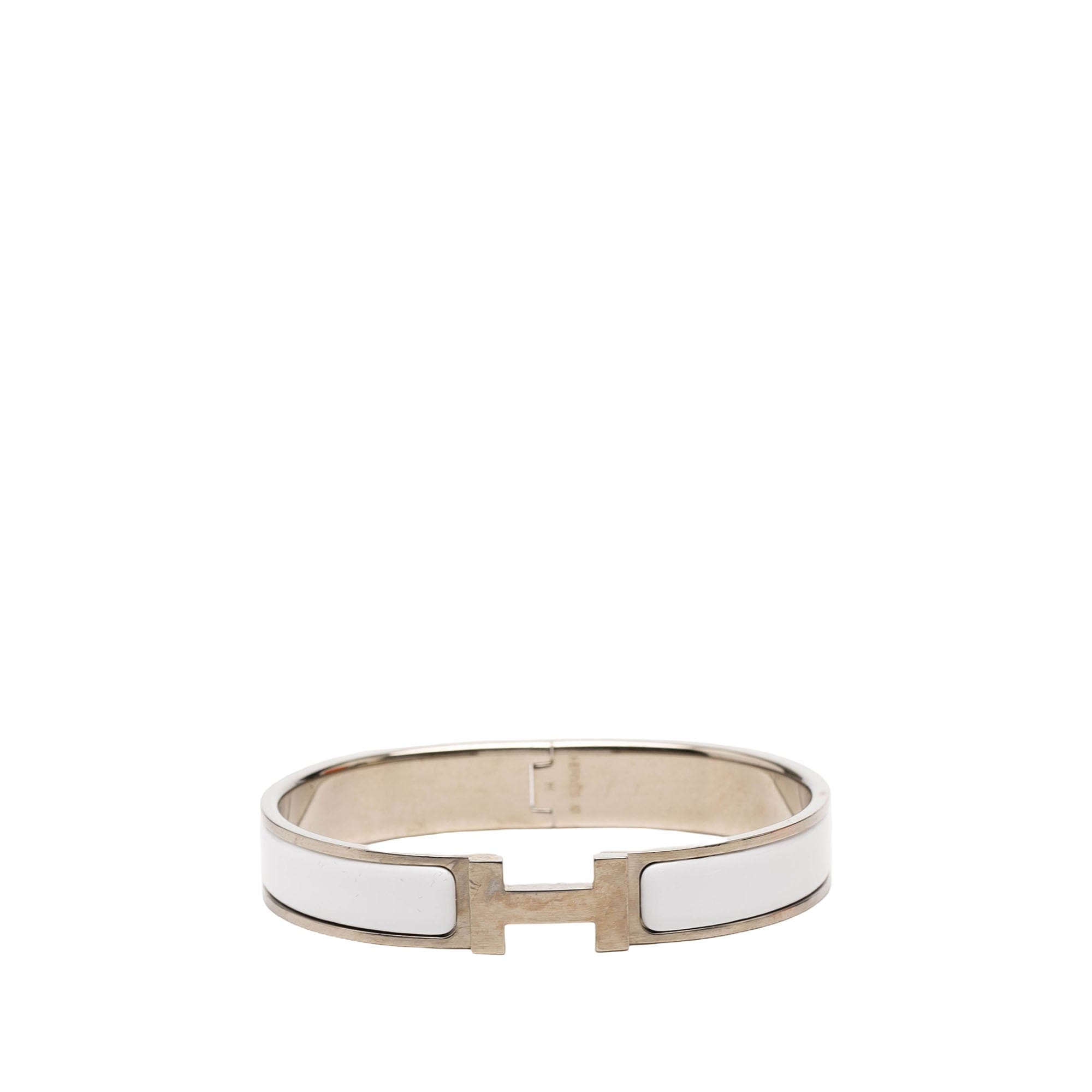 Hermès Narrow Enamel Clic H Bracelet GM