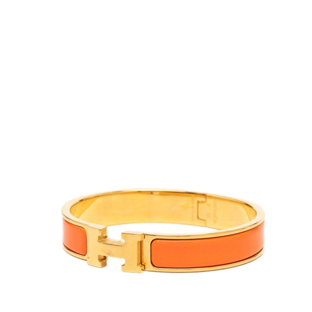 Hermès Narrow Enamel Clic H Bracelet PM