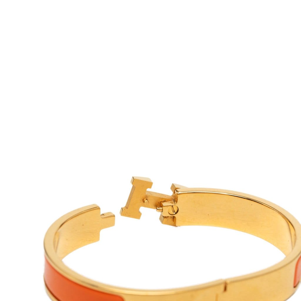 Hermès Narrow Enamel Clic H Bracelet PM
