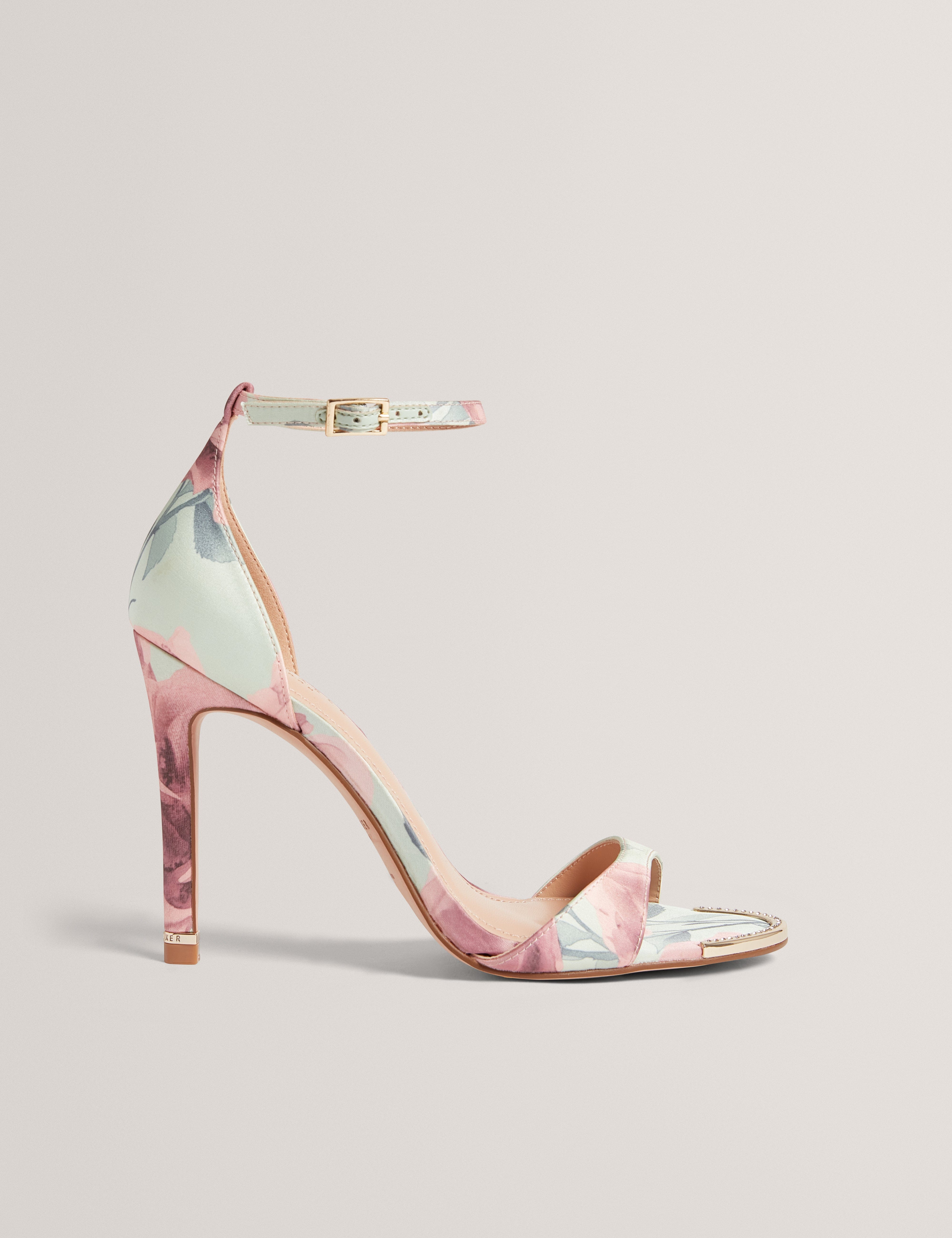 Ted Baker Hiley Floral Printed Heel Lt - Green