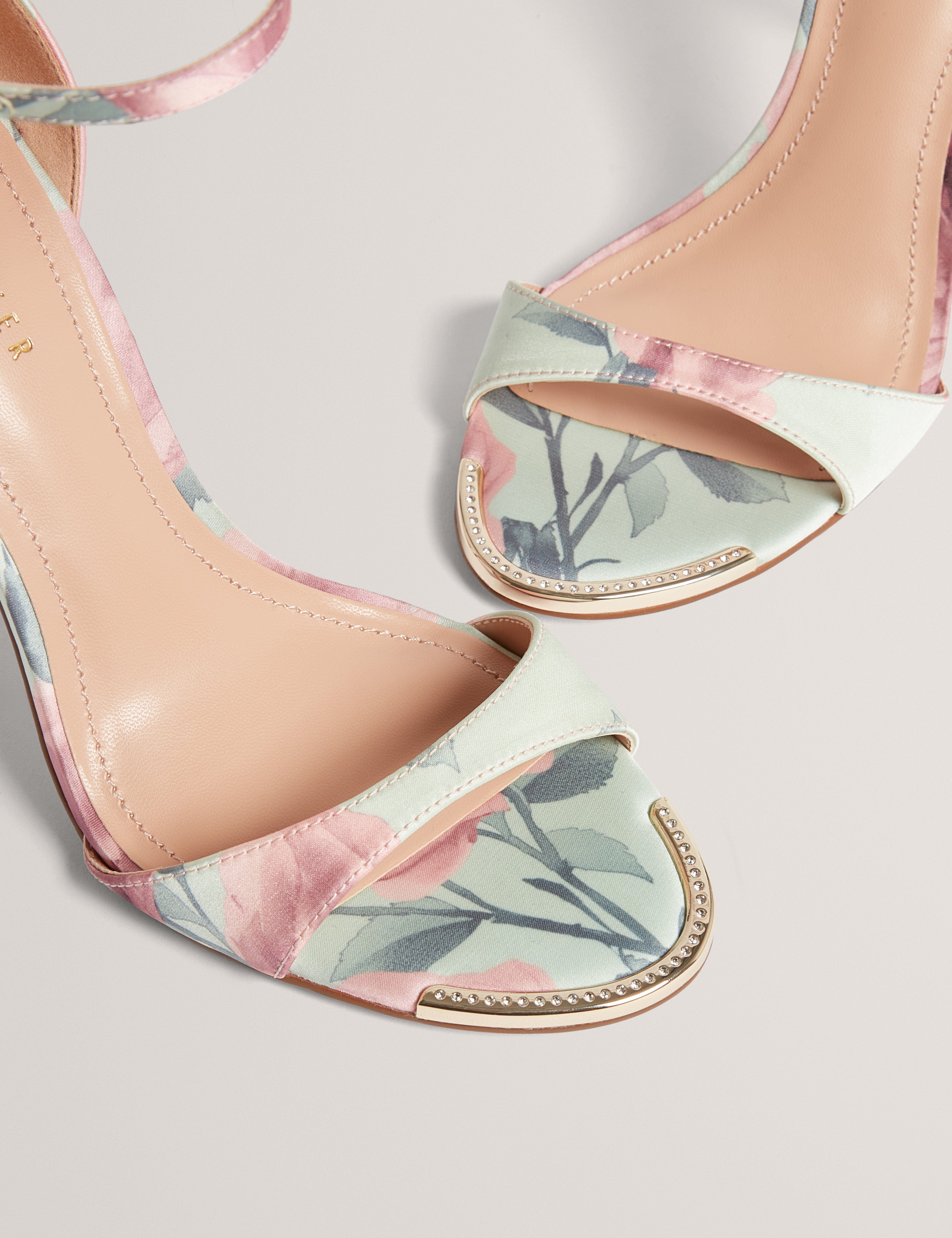 Ted Baker Hiley Floral Printed Heel Lt - Green