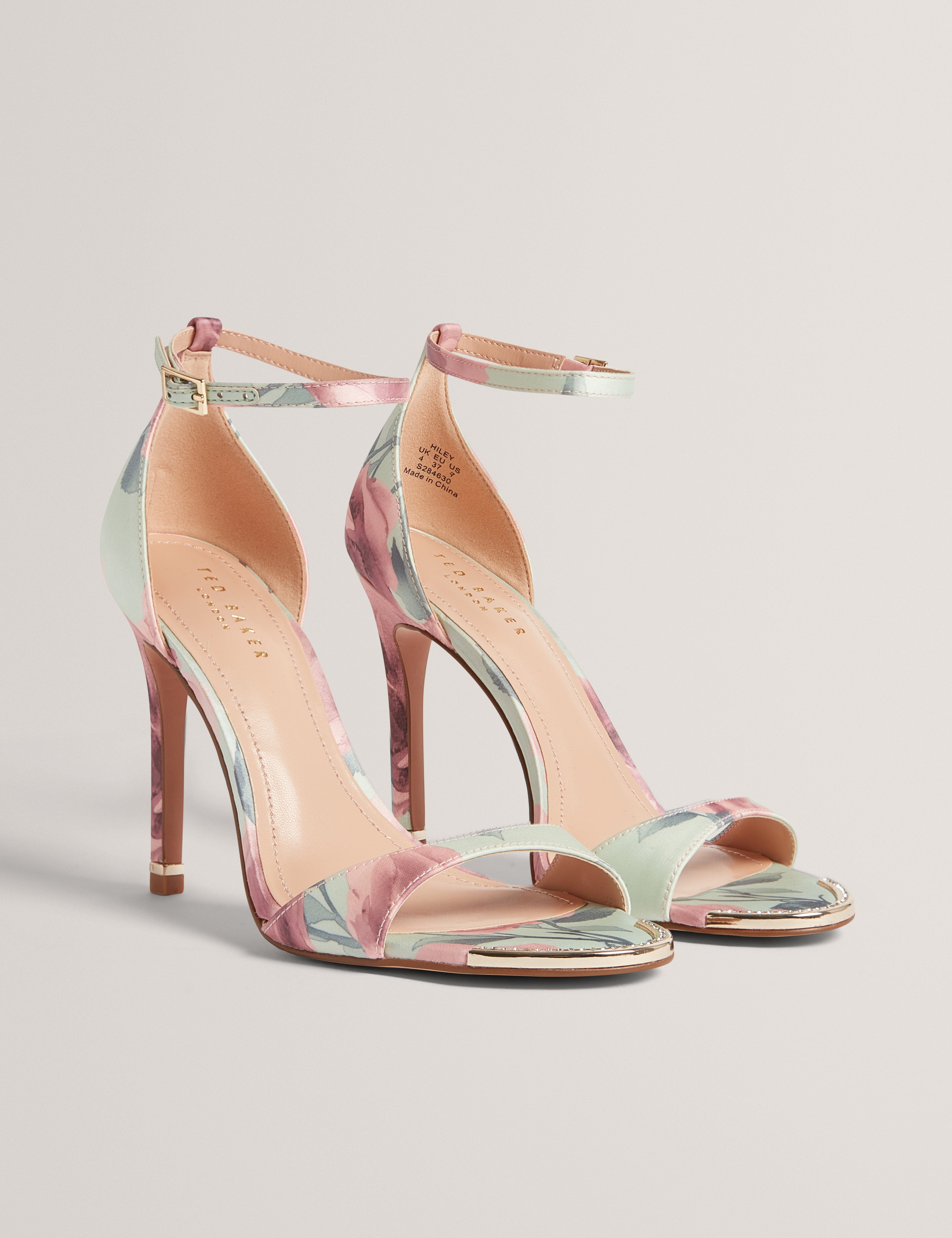 Ted Baker Hiley Floral Printed Heel Lt - Green