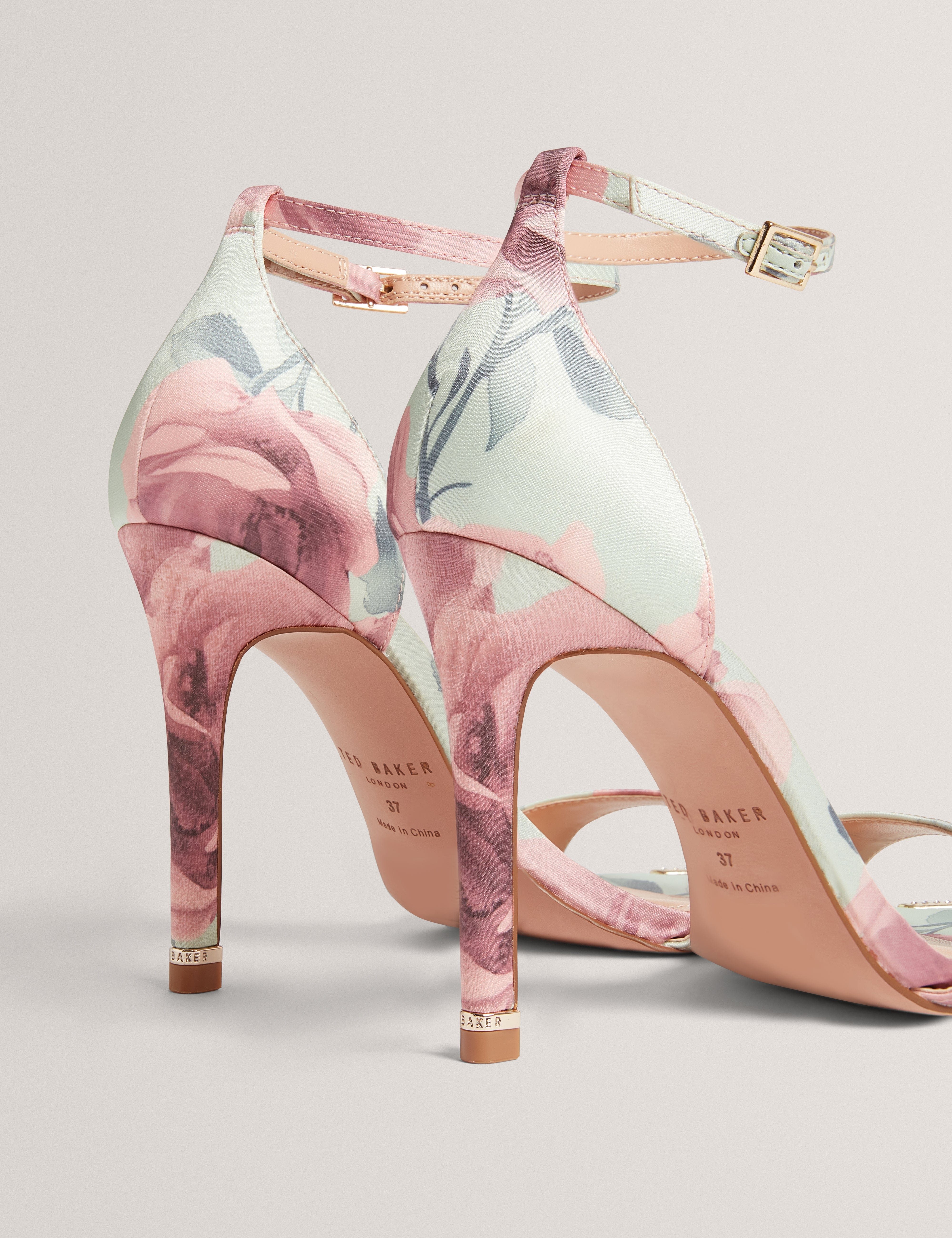 Ted Baker Hiley Floral Printed Heel Lt - Green