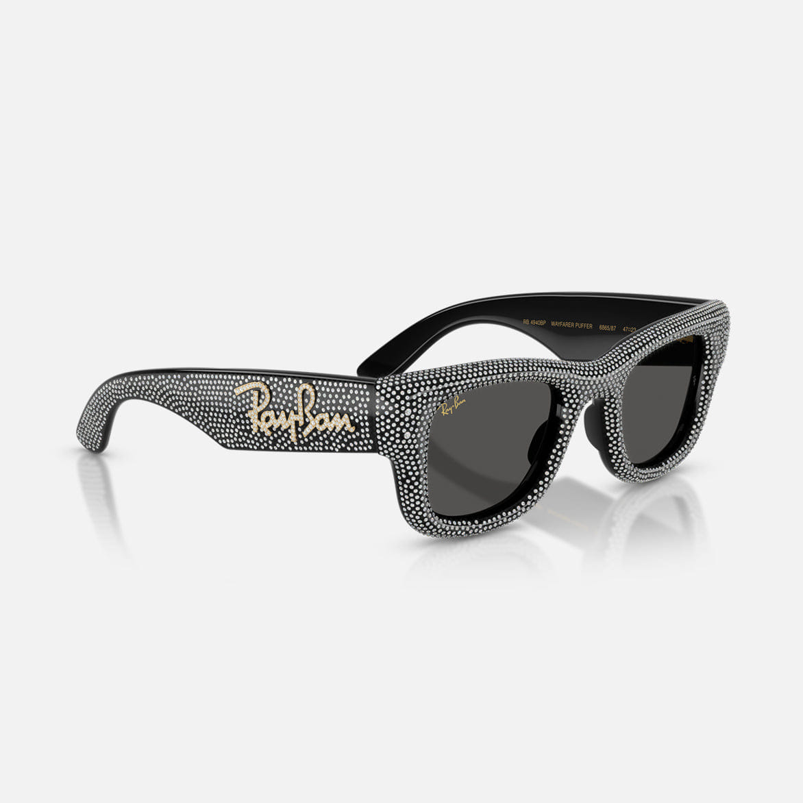 RAY-BAN A$AP ROCKY x RAY - BAN WAYFARER PUFFER CRYSTAL PAVÉ EDITION - BLACK